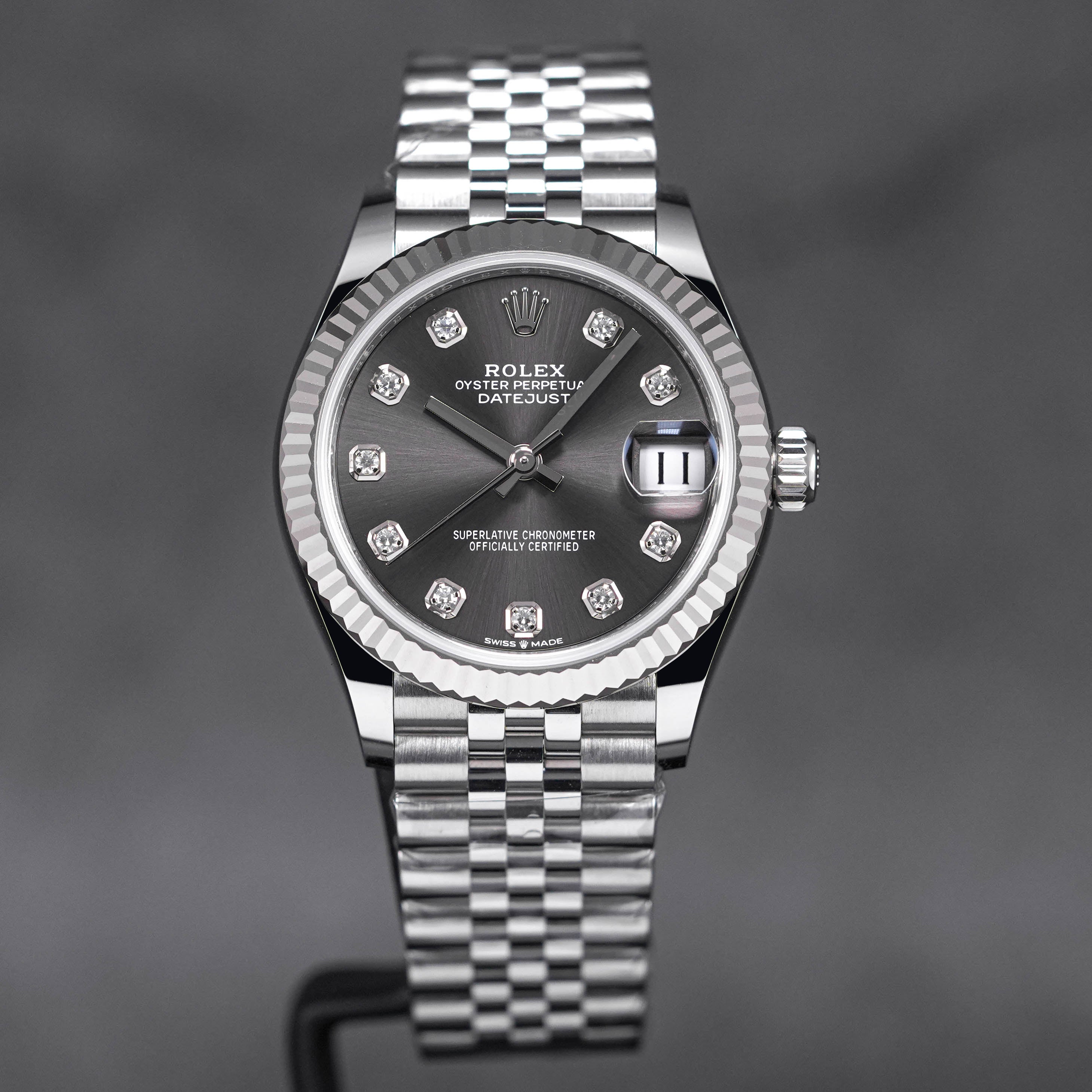 DATEJUST 31MM RHODIUM DIAMOND DIAL (2023)