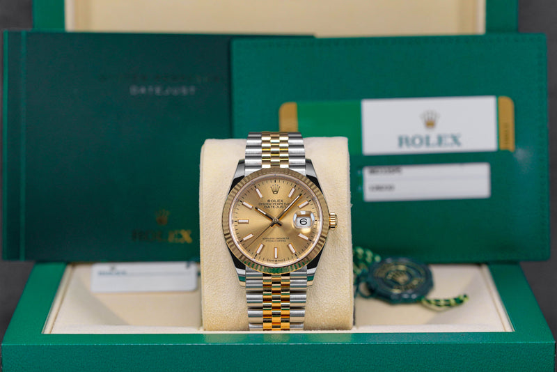 DATEJUST 36MM TWOTONE YELLOWGOLD CHAMPAGNE DIAL (2019)