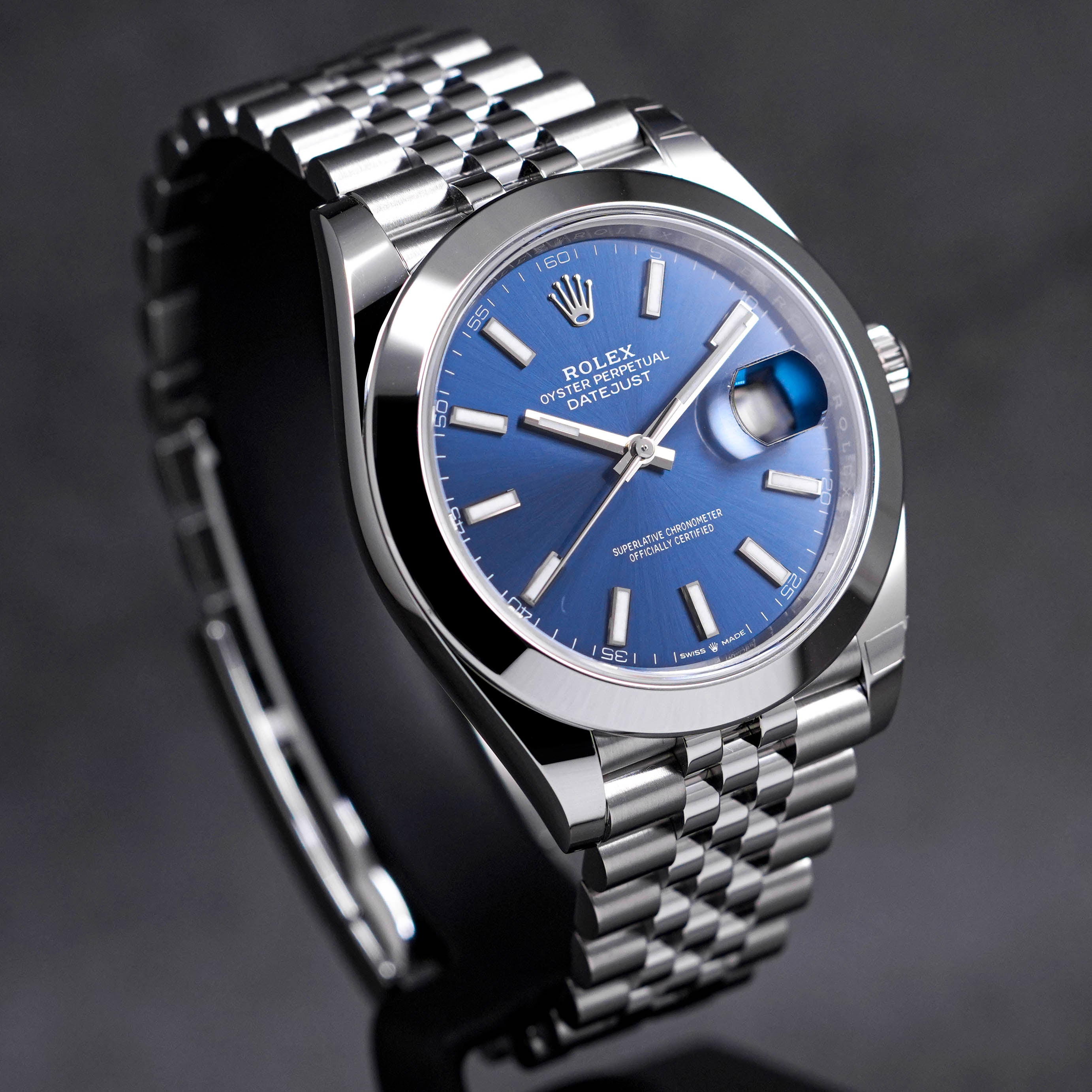 DATEJUST 41MM BLUE INDEX STICK DIAL (2023)