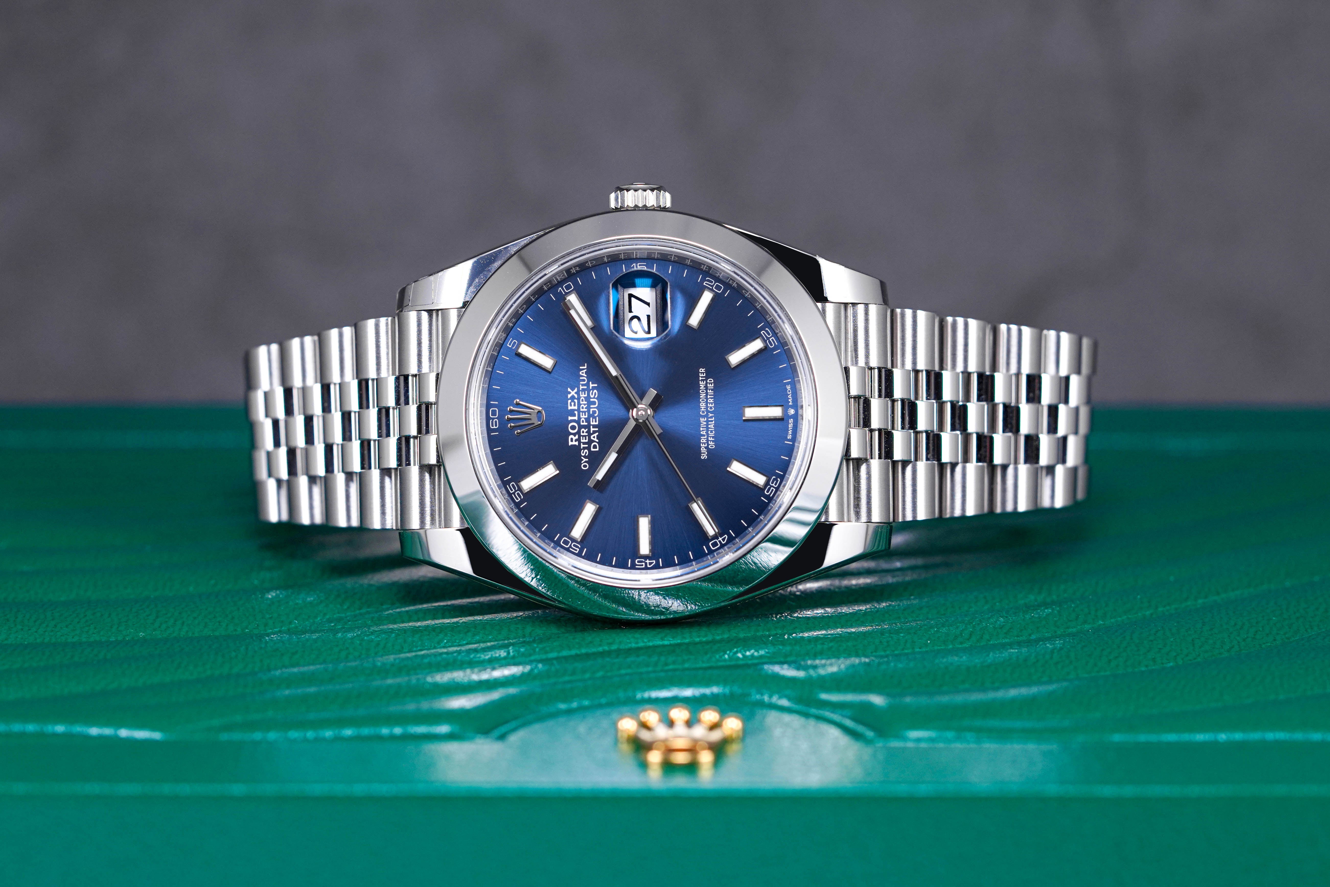 DATEJUST 41MM BLUE INDEX STICK DIAL (2023)