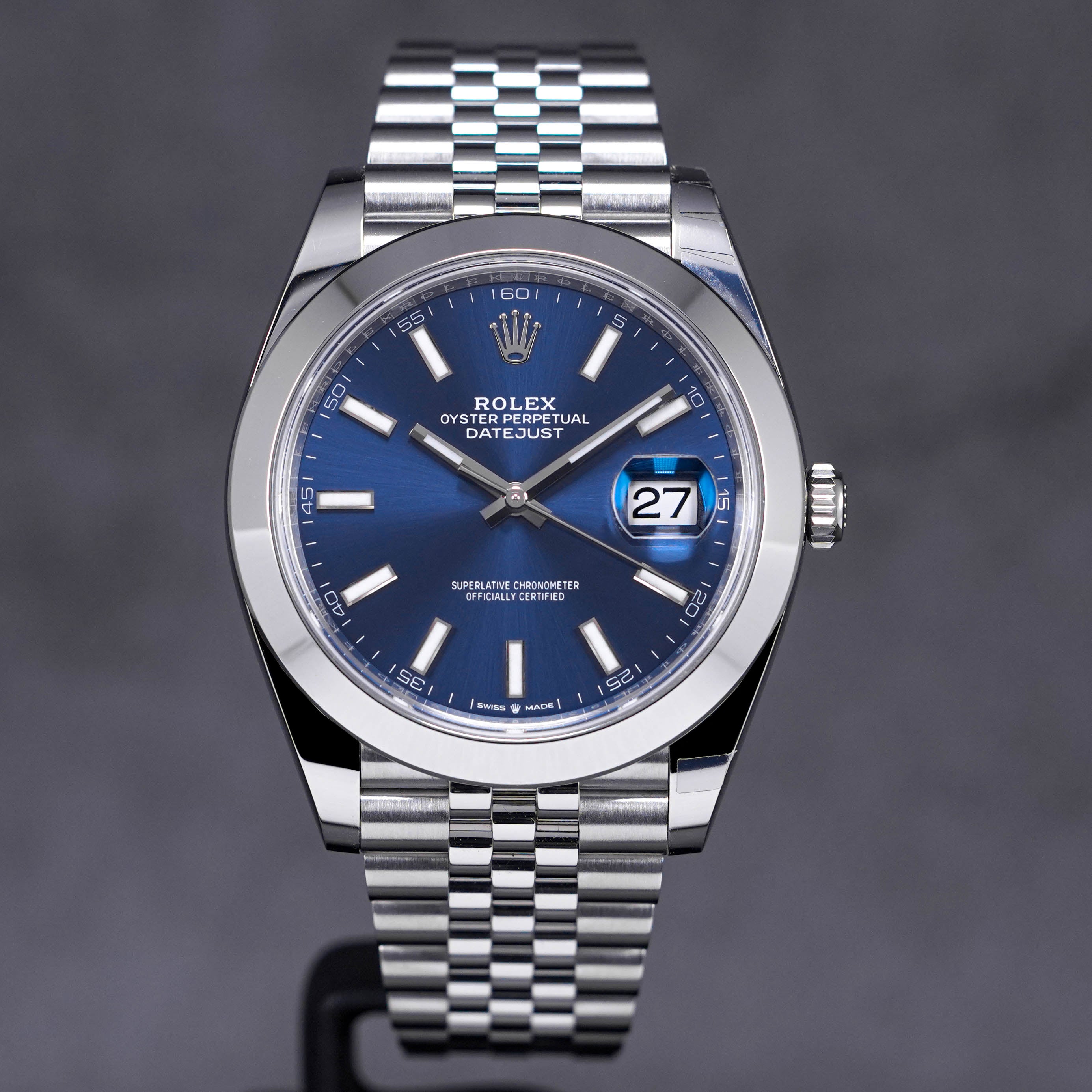 DATEJUST 41MM BLUE INDEX STICK DIAL (2023)