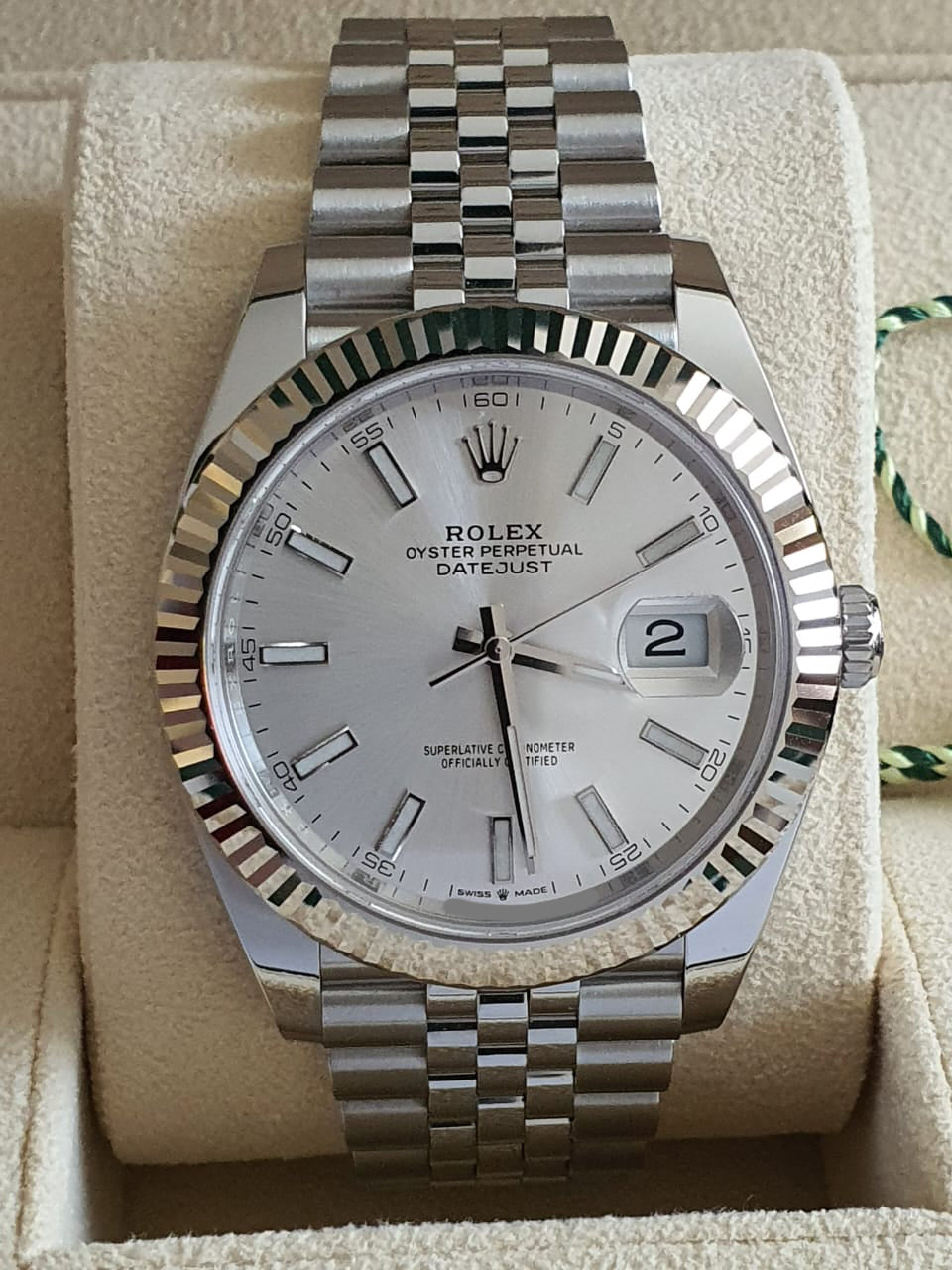 DATEJUST 41MM SILVER DIAL FLUTED JUBILEE (2023)