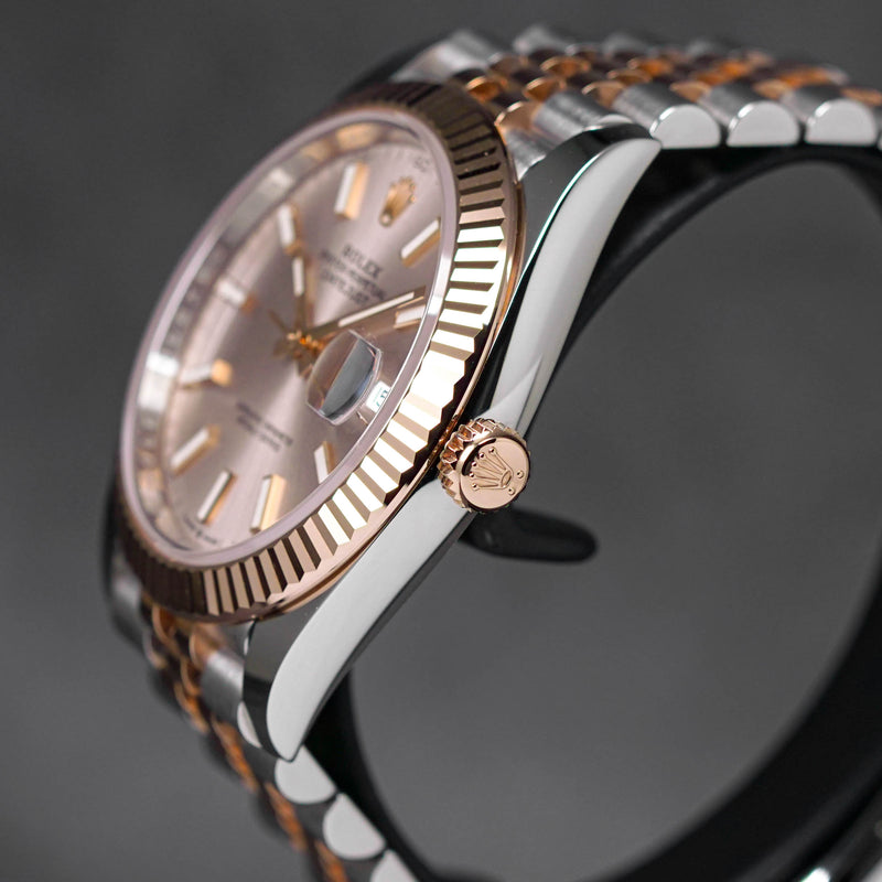 DATEJUST 41MM TWOTONE ROSEGOLD SILVER SUNDUST DIAL (2023)