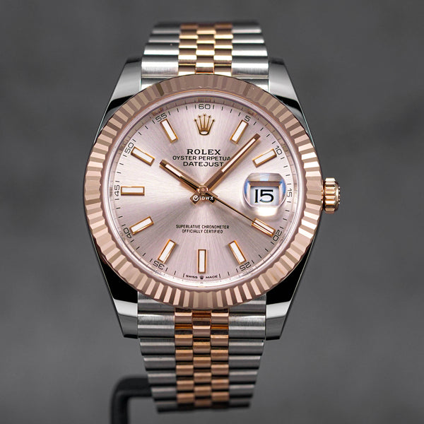 DATEJUST 41MM TWOTONE ROSEGOLD SILVER SUNDUST DIAL (2023)
