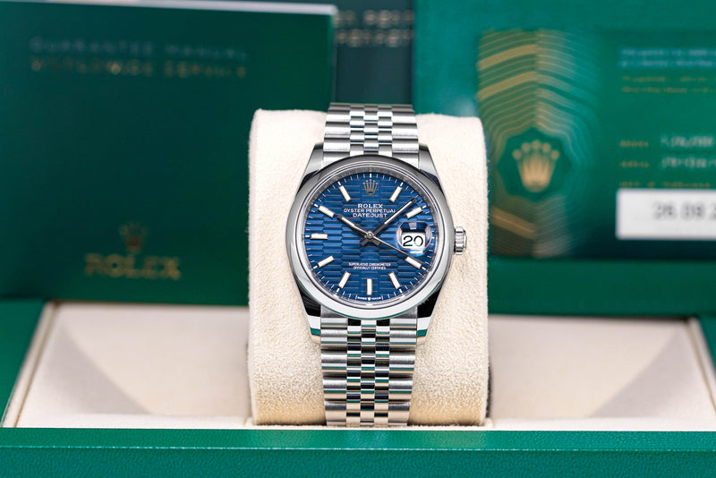DATEJUST 36MM BLUE FLUTED DIAL (2021)