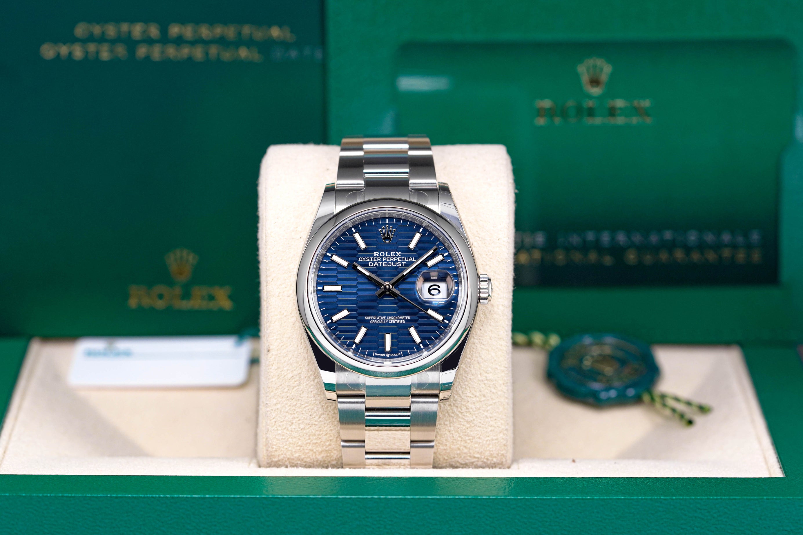 DATEJUST 36MM BLUE FLUTED DIAL (2023)