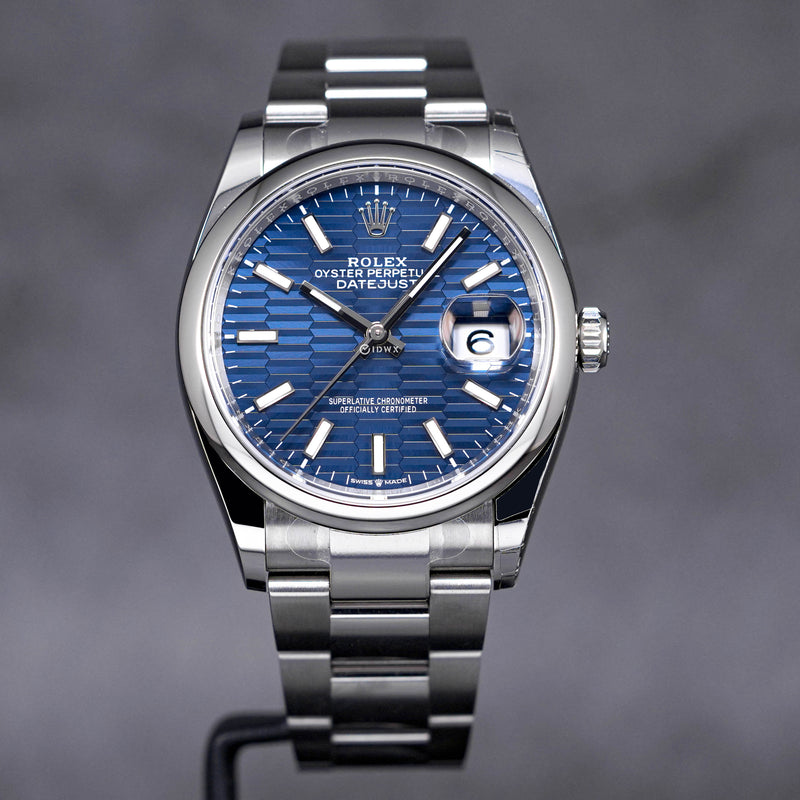 DATEJUST 36MM BLUE FLUTED DIAL (2023)