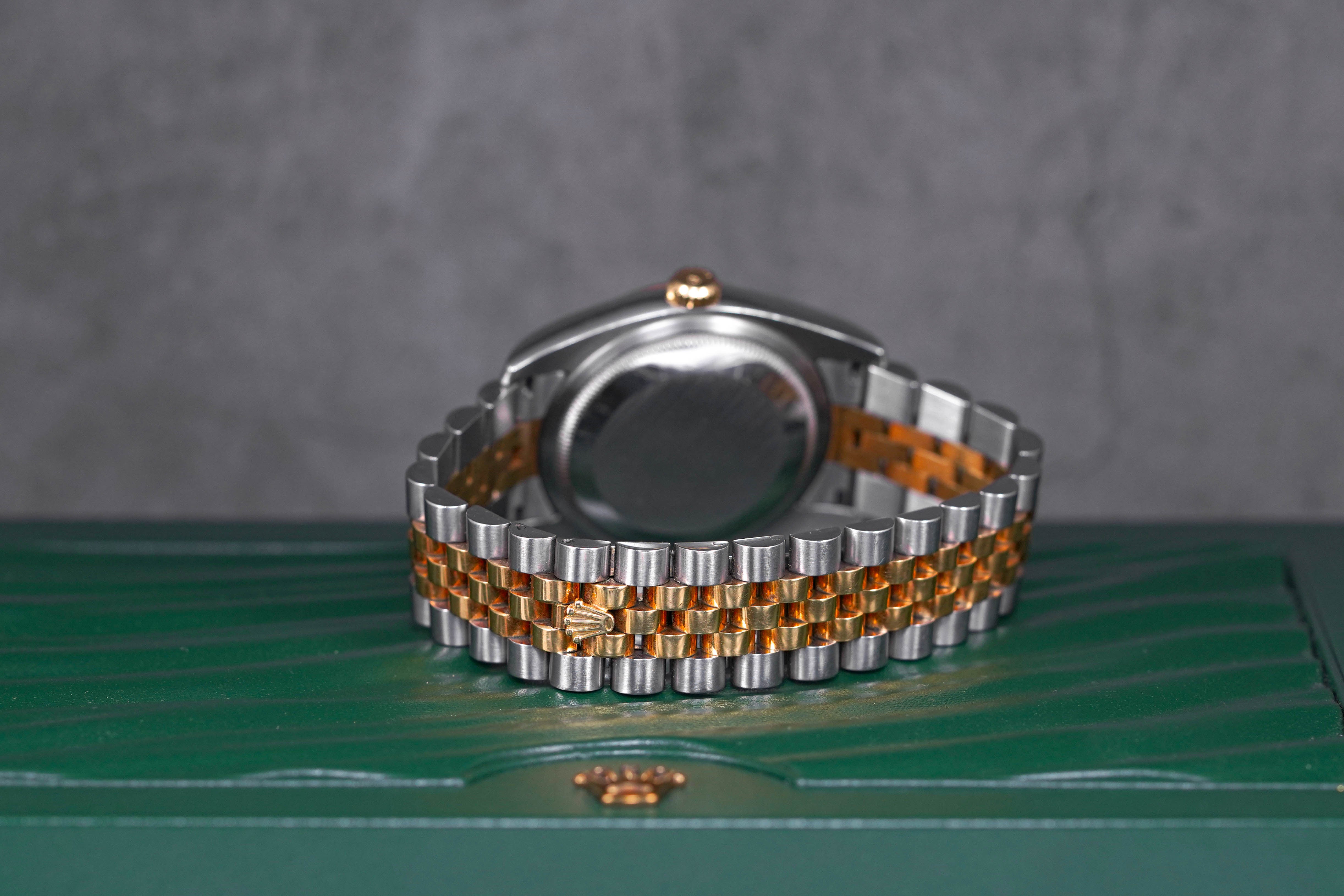 DATEJUST 36MM TWOTONE YELLOWGOLD COMPUTERIZED CHAMPAGNE DIAMOND DIAL (2007)