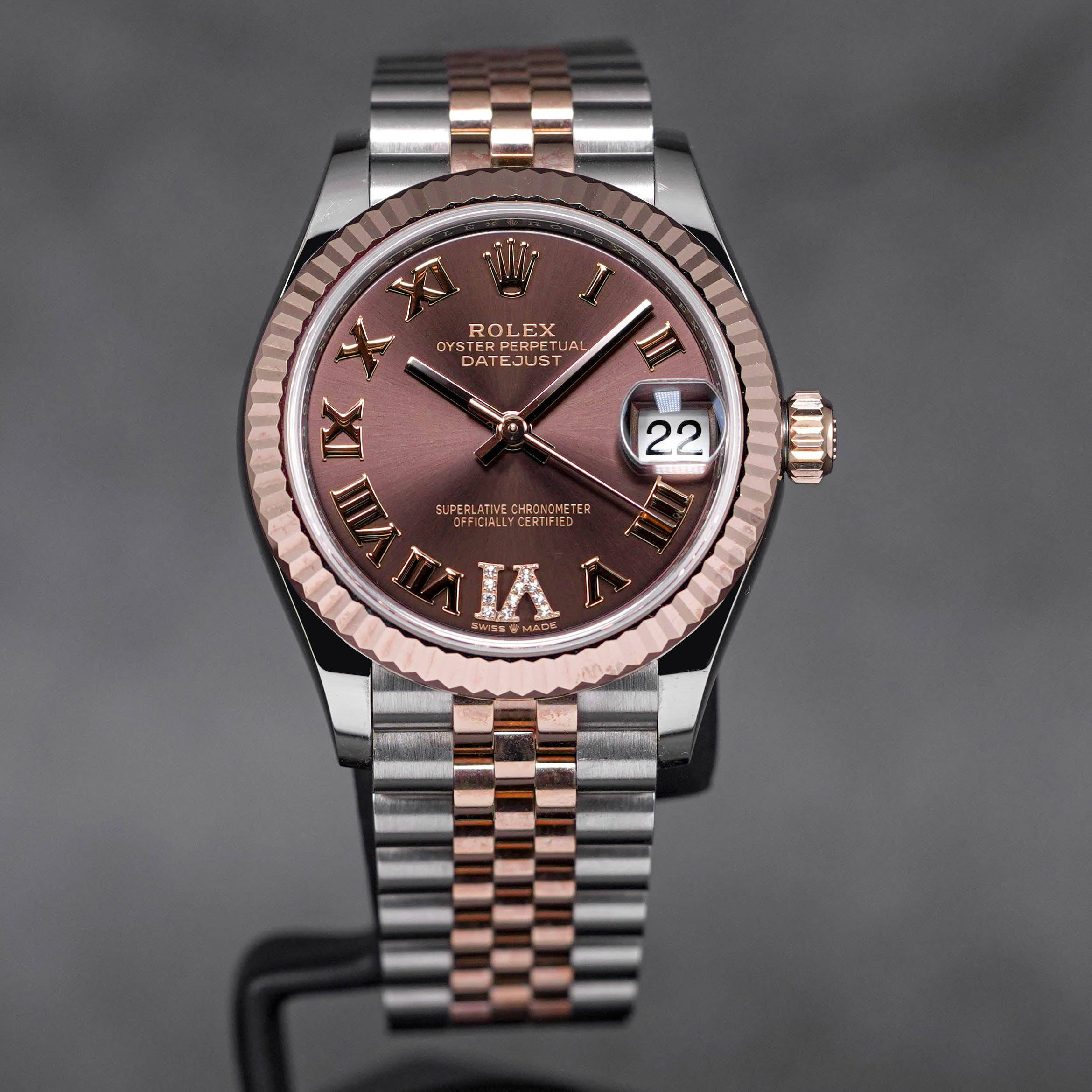 DATEJUST 31MM CHOCO ROMAN DIAL DIAMOND ON VI (2019)