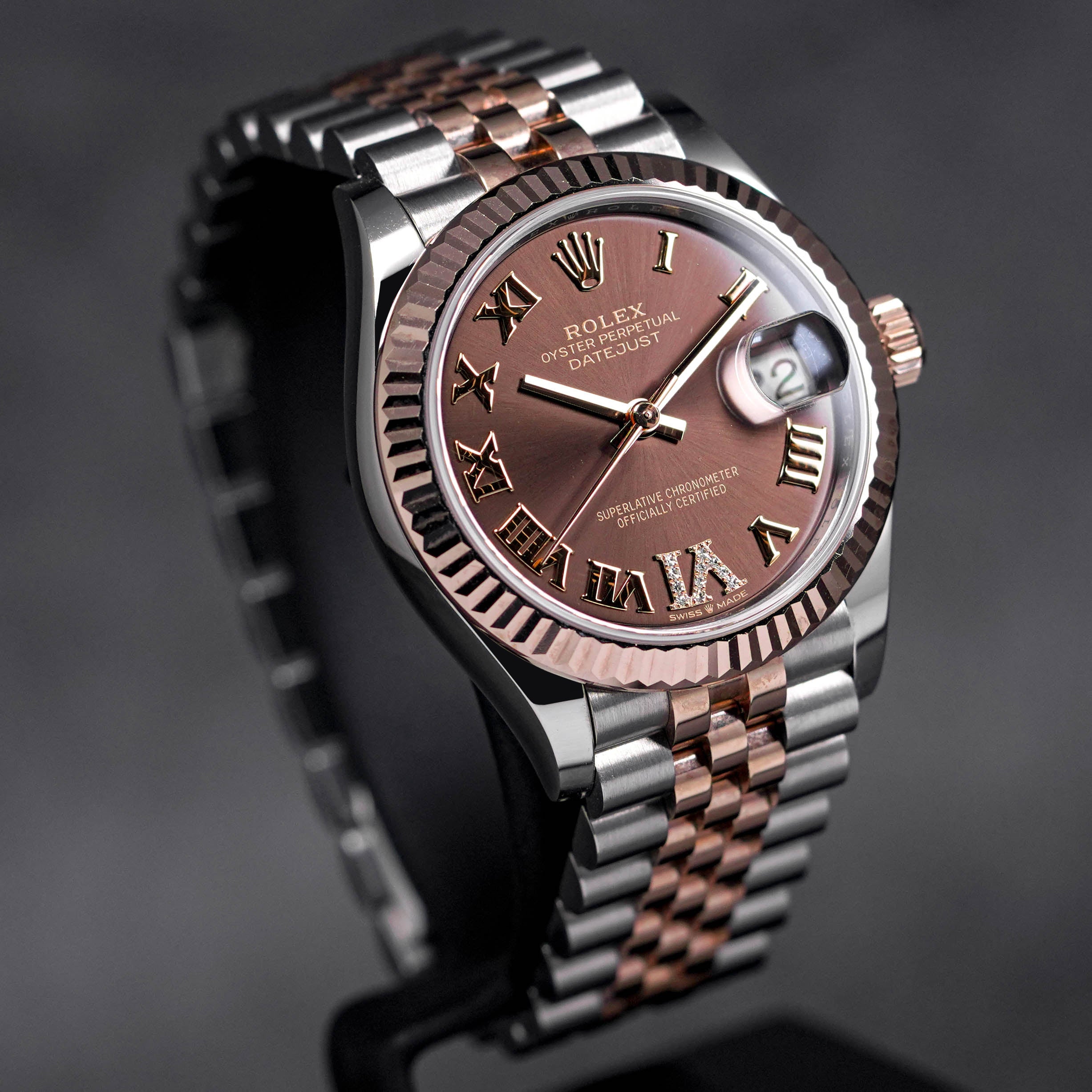 DATEJUST 31MM CHOCO ROMAN DIAL DIAMOND ON VI (2019)