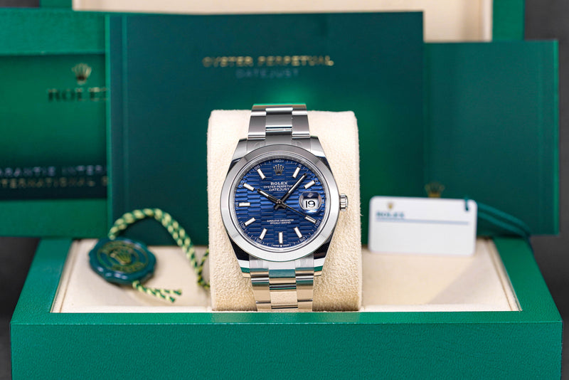 DATEJUST 41MM BLUE FLUTED DIAL (2023)