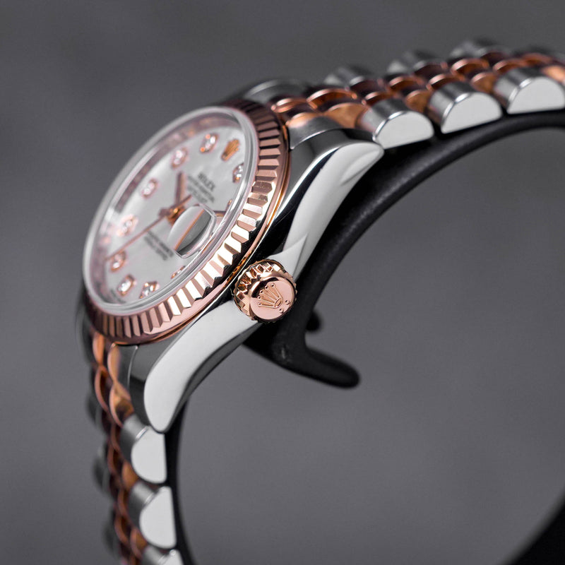 DATEJUST 26MM TWOTONE ROSEGOLD MOP DIAMOND DIAL (2014)