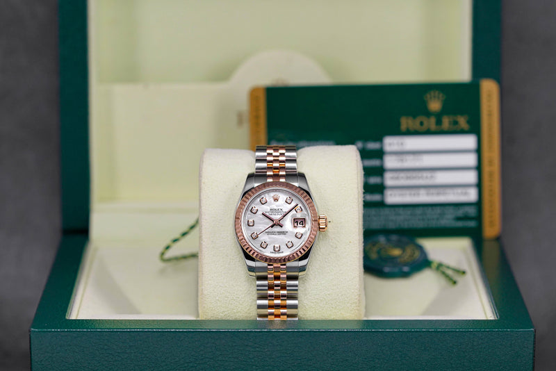 DATEJUST 26MM TWOTONE ROSEGOLD MOP DIAMOND DIAL (2014)