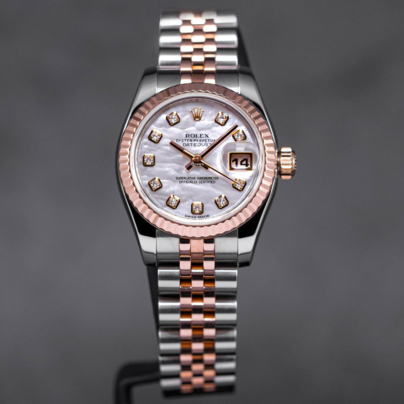 DATEJUST 26MM TWOTONE ROSEGOLD MOP DIAMOND DIAL (2014)