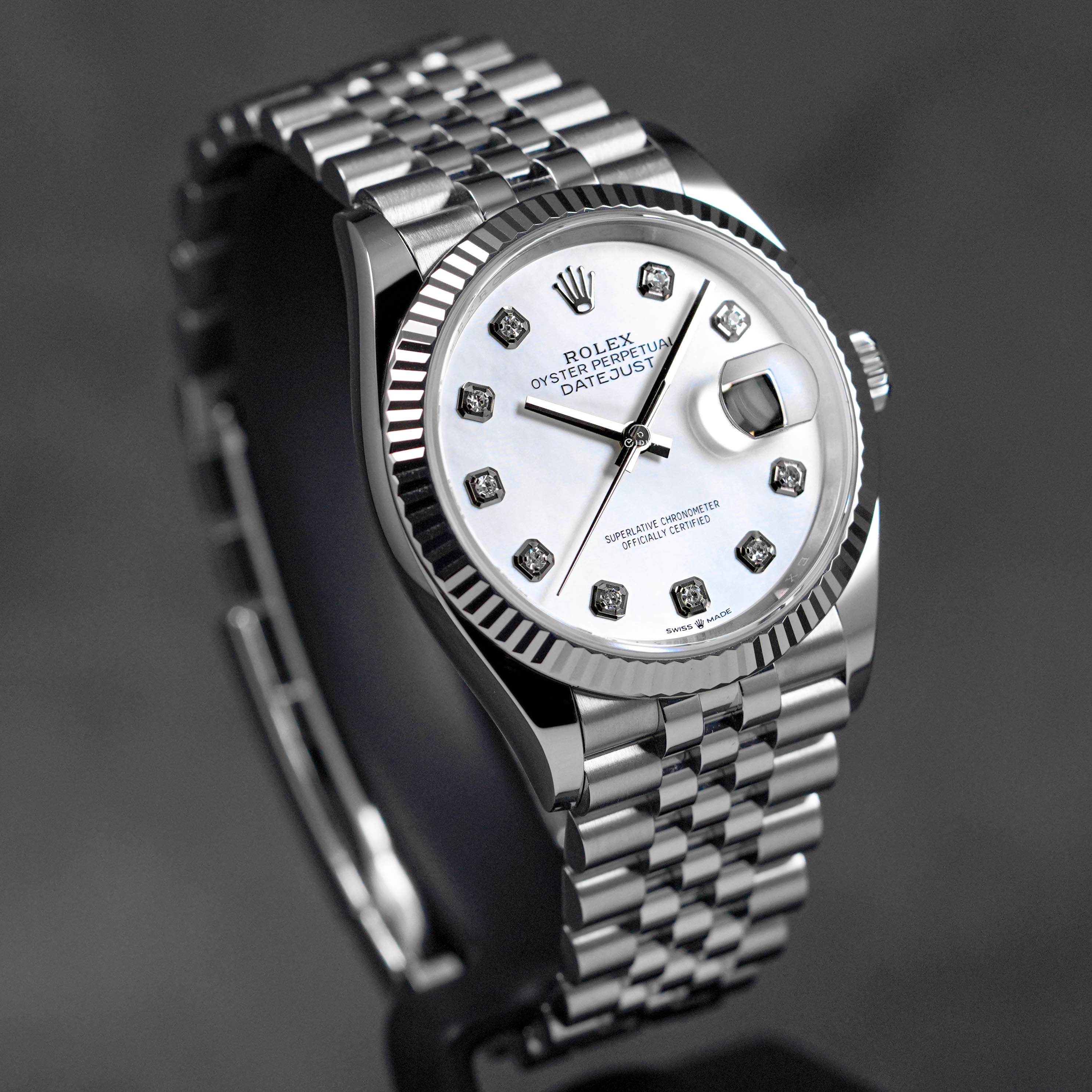 DATEJUST 36MM WHITE MOP DIAMOND DIAL (2026)