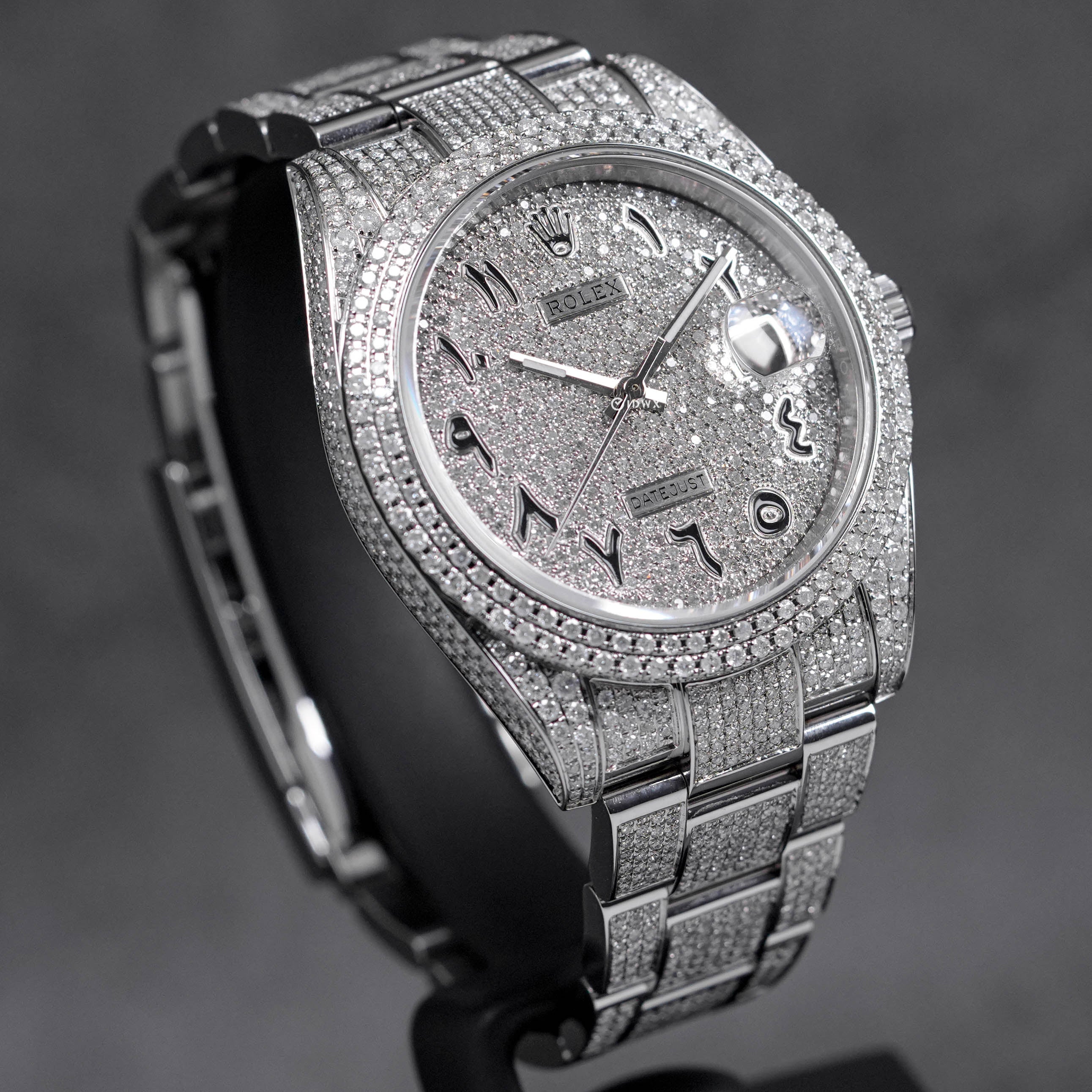 DATEJUST II CUSTOM PAVED DIAMOND SET ARABIC DIAL (2020)