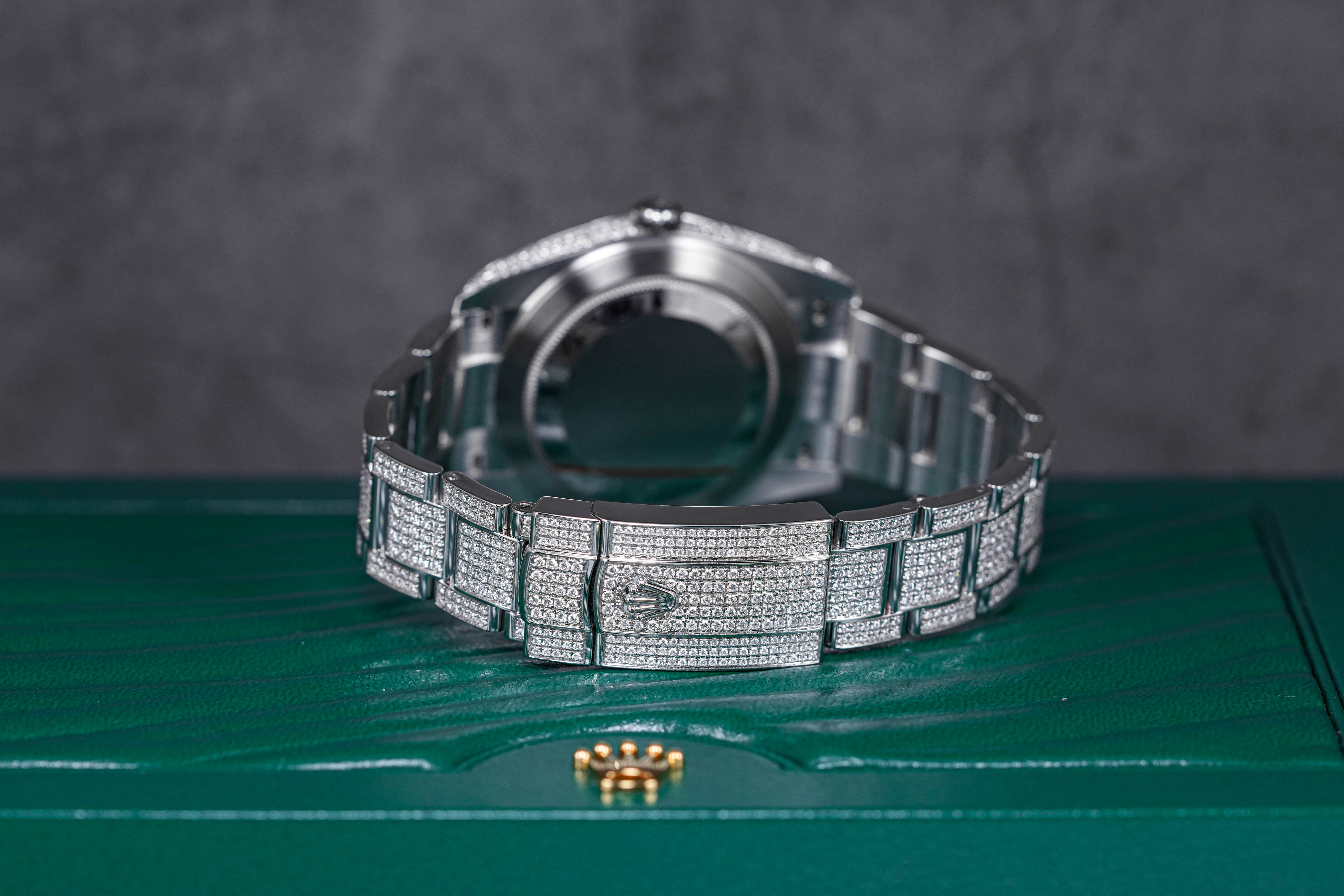 DATEJUST II CUSTOM PAVED DIAMOND SET ROMAN DIAL (2023)