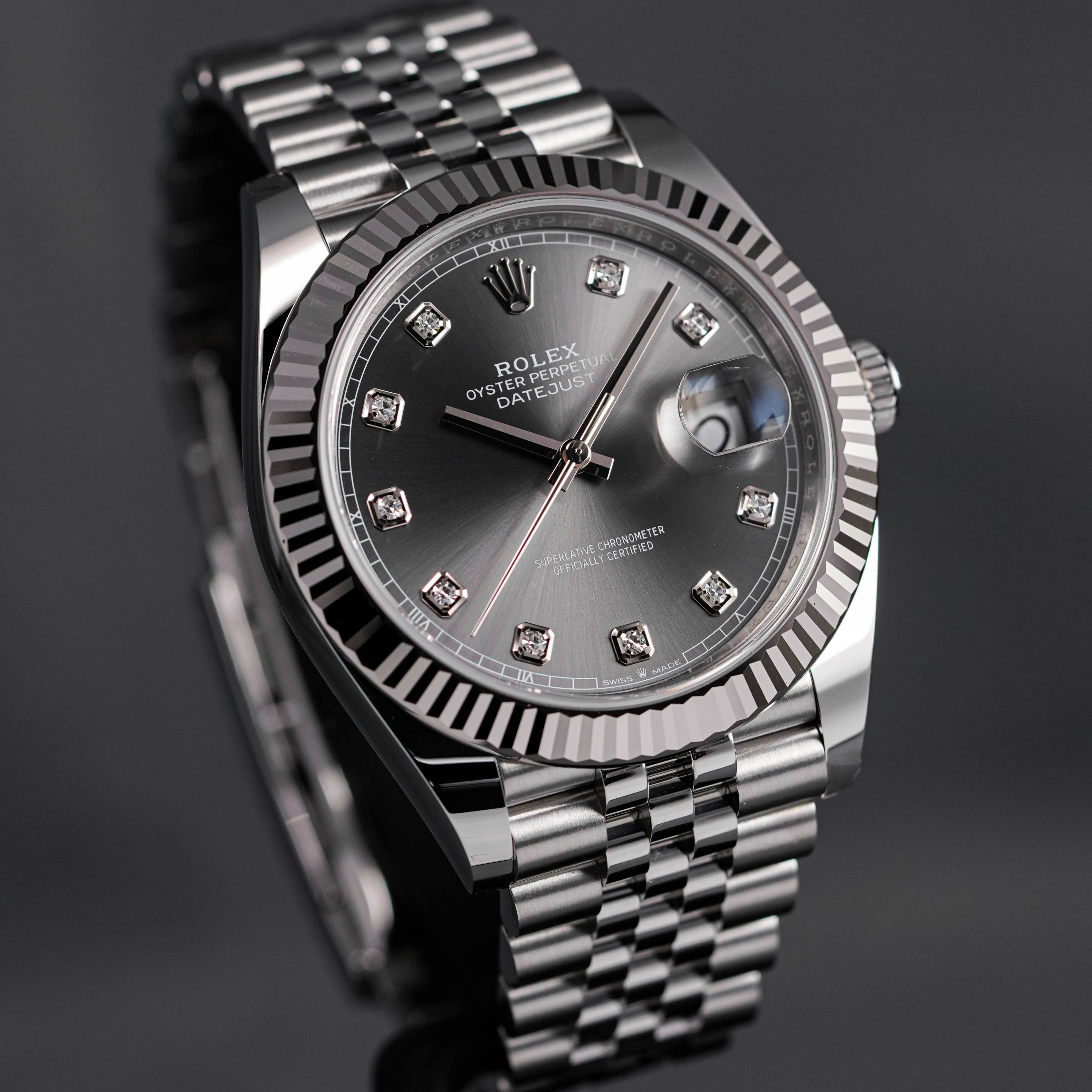 DATEJUST 41MM RHODIUM DIAMOND DIAL (2023)