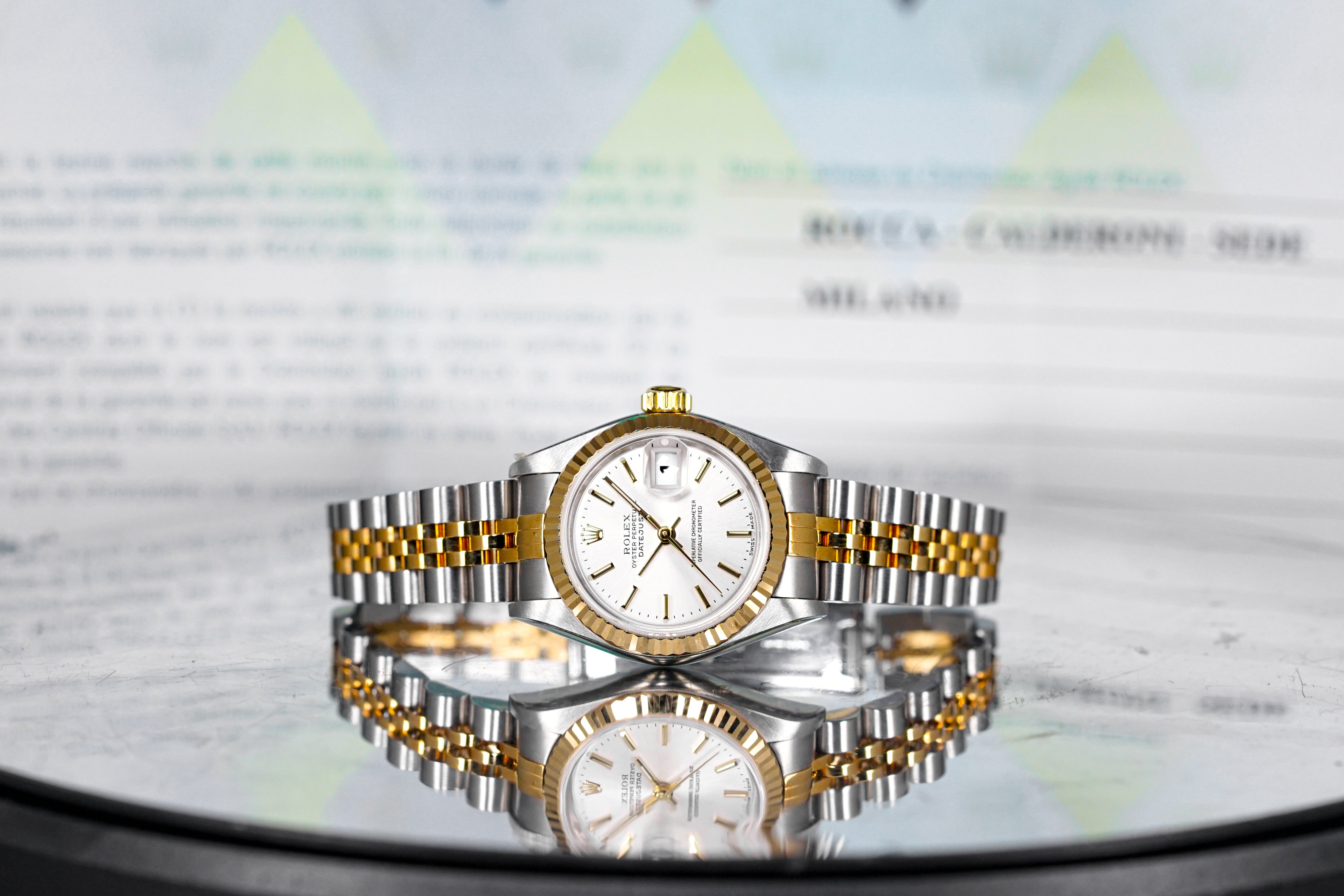 DATEJUST 26MM TWOTONE YELLOWGOLD SILVER DIAL (2004)