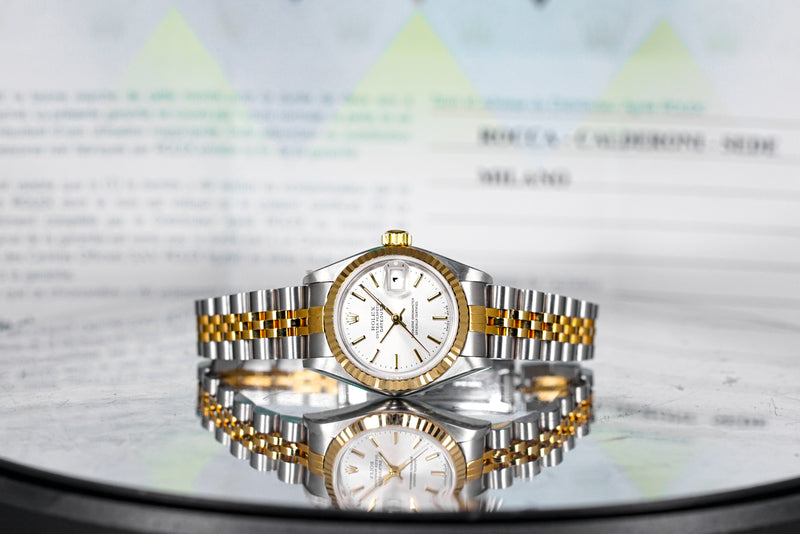 DATEJUST 26MM TWOTONE YELLOWGOLD SILVER DIAL (2004)