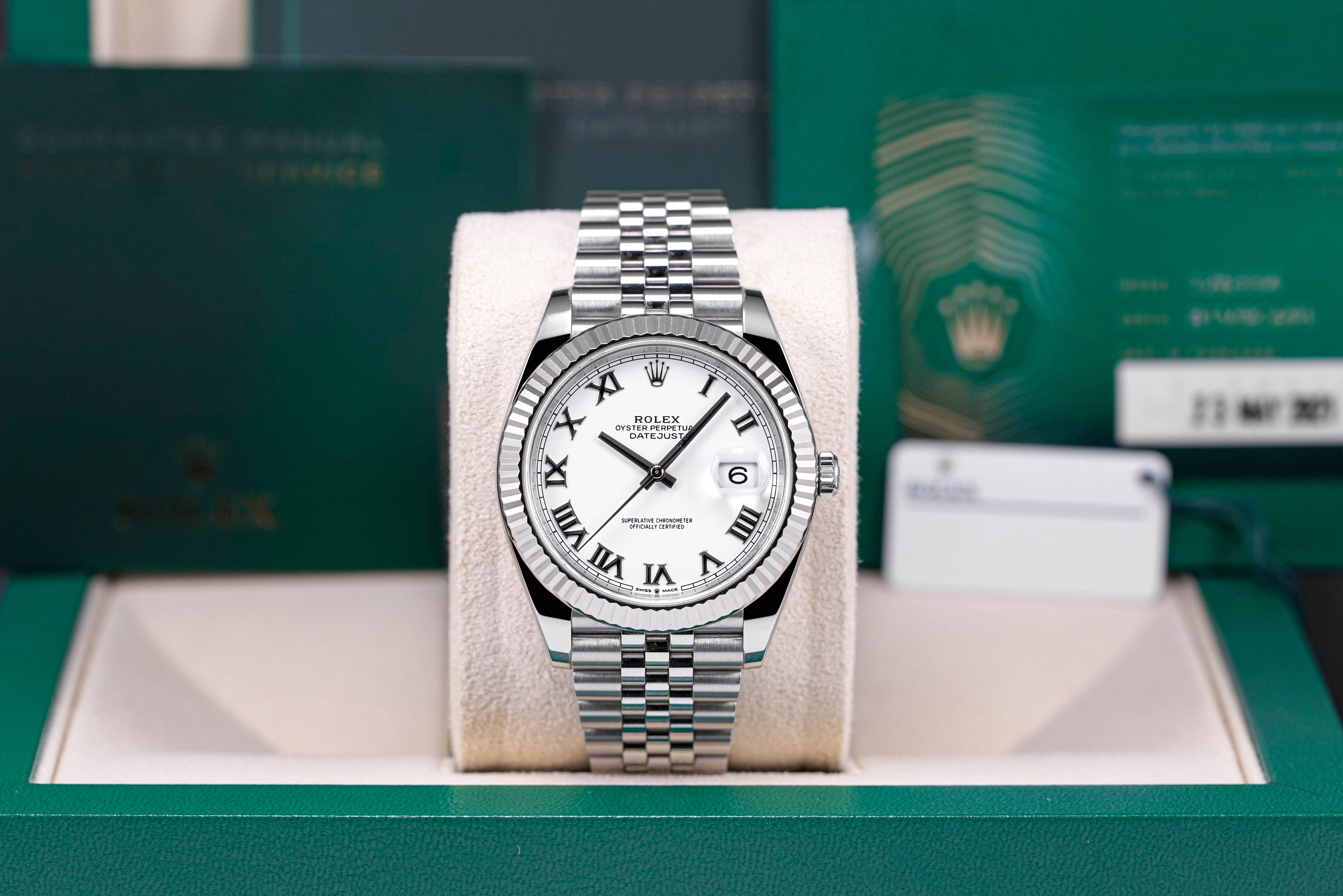 DATEJUST 41MM WHITE ROMAN DIAL (2021)