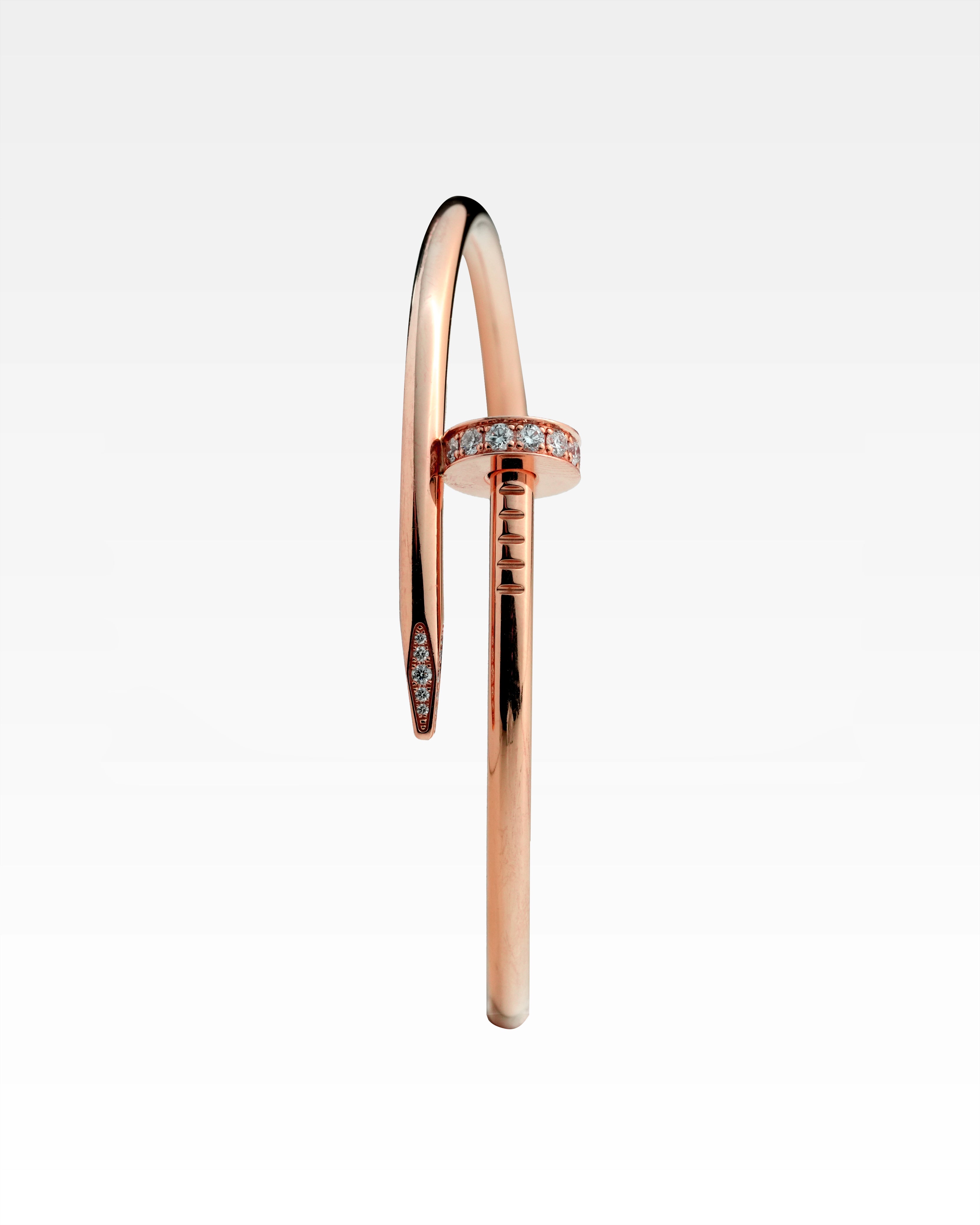 JUSTE UN CLOU BRACELET 18K ROSE GOLD WITH DIAMOND (2021) – SIZE 18