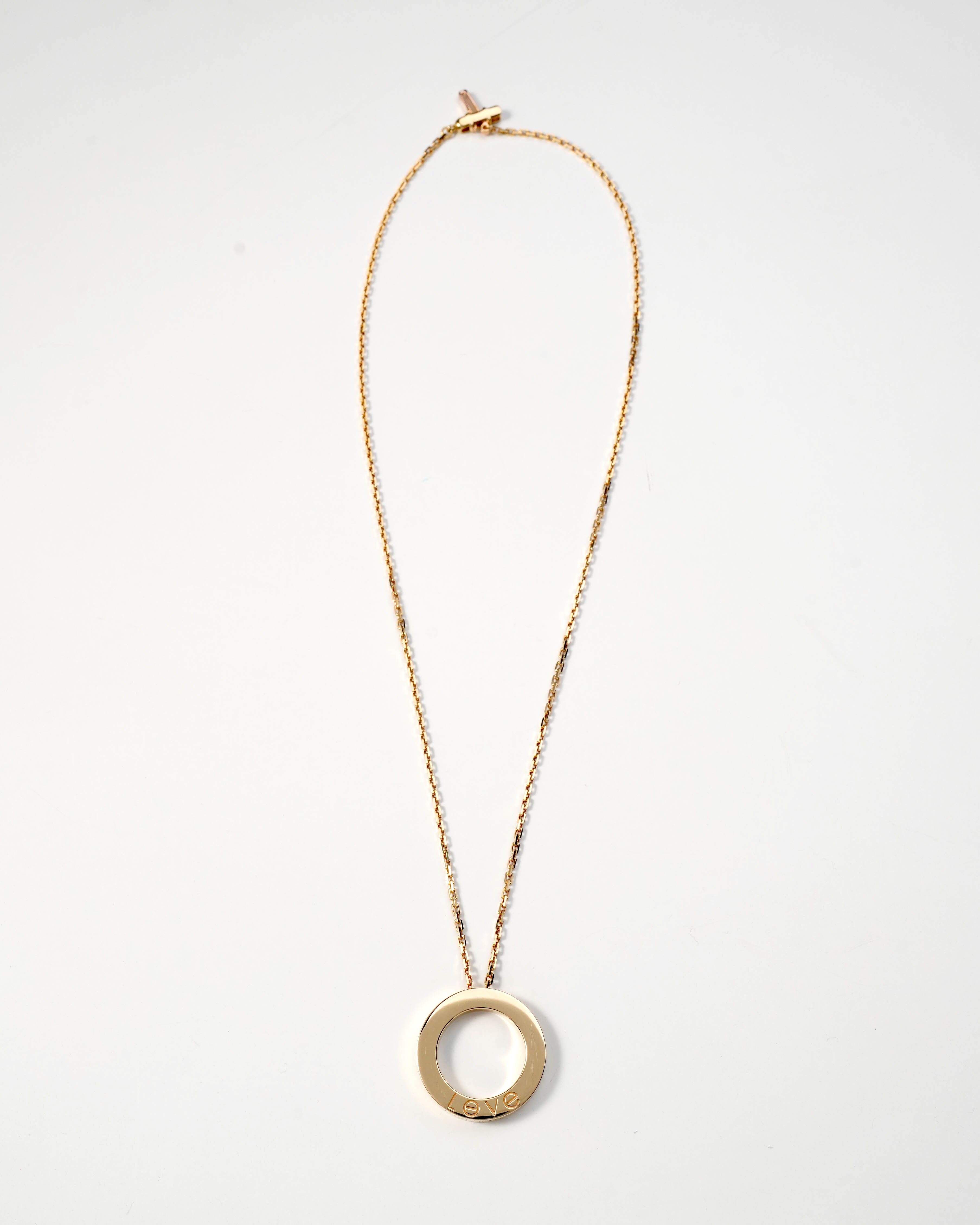 LOVE NECKLACE 18K YELLOWGOLD PAVED DIAMONDS