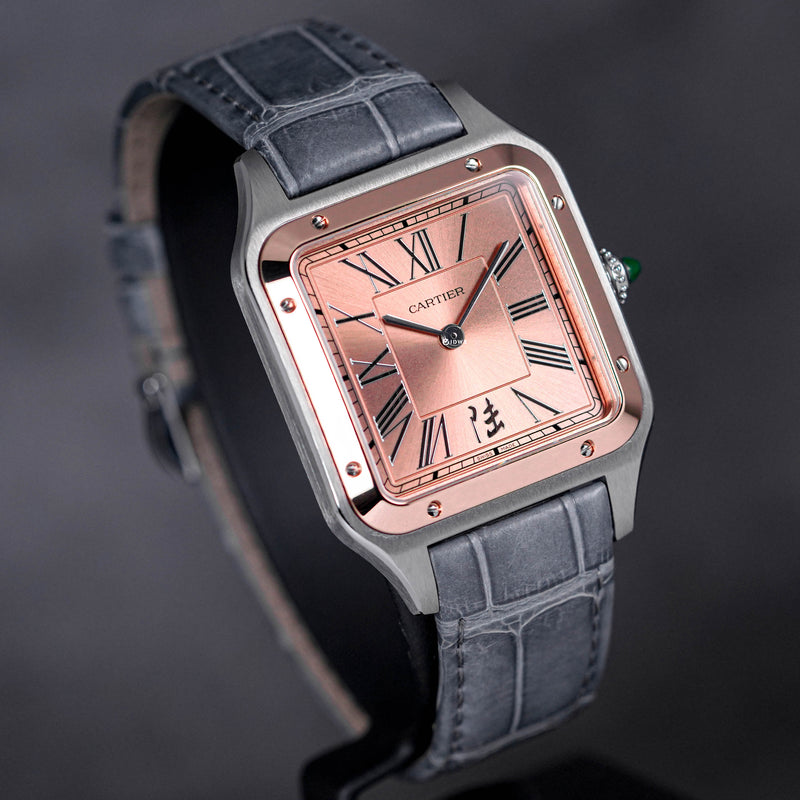SANTOS DUMONT L TWOTONE ROSEGOLD SALMON DIAL CHINA SPECIAL EDITION (2023)