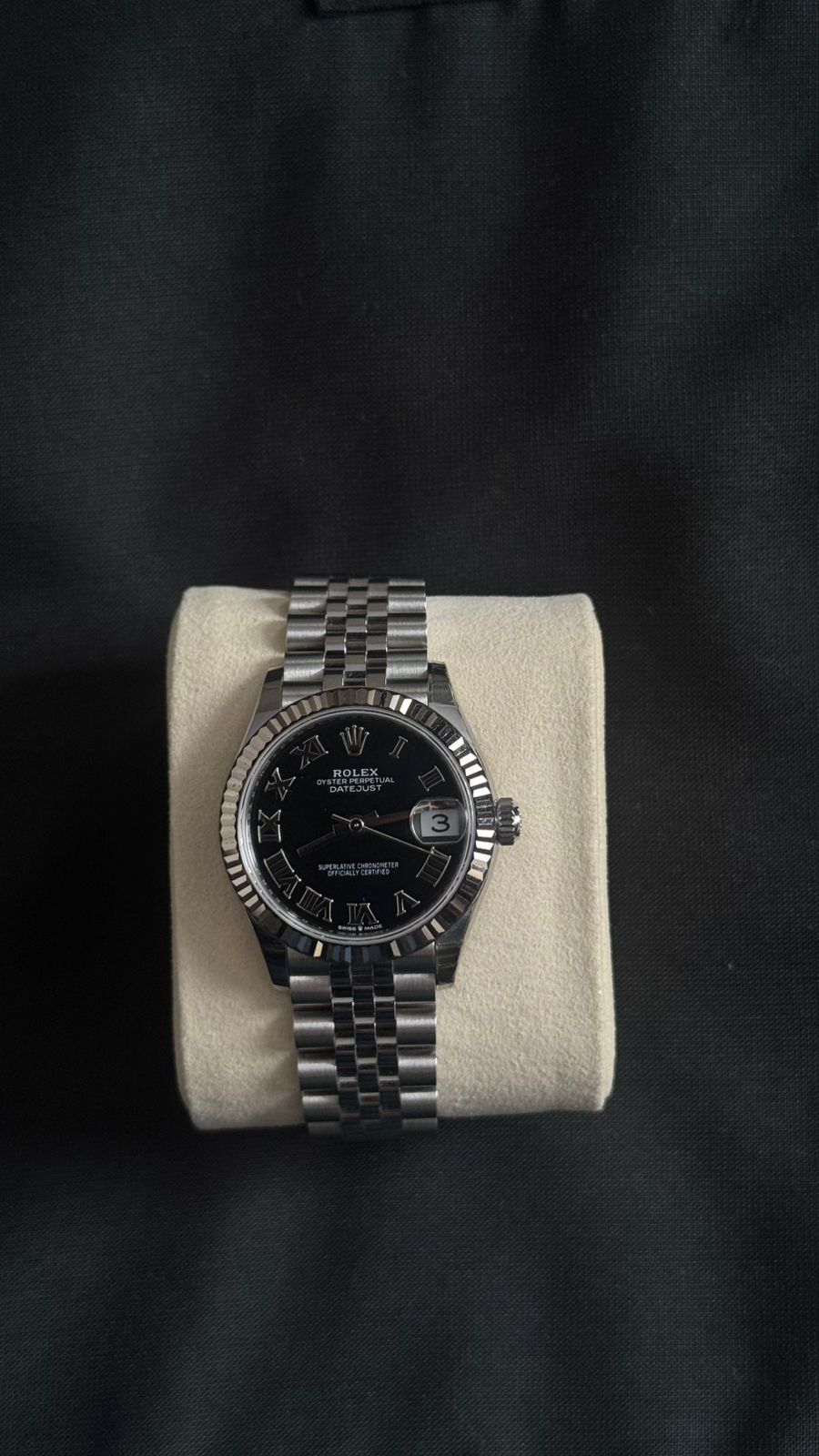 DATEJUST 31MM BLACK ROMAN DIAL (2025)