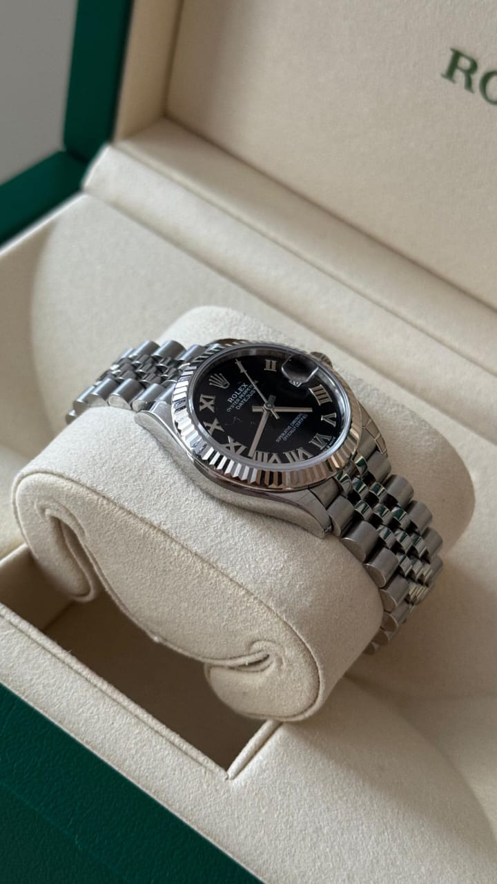 DATEJUST 31MM BLACK ROMAN DIAL (2025)