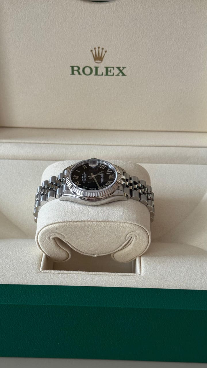 DATEJUST 31MM BLACK ROMAN DIAL (2025)