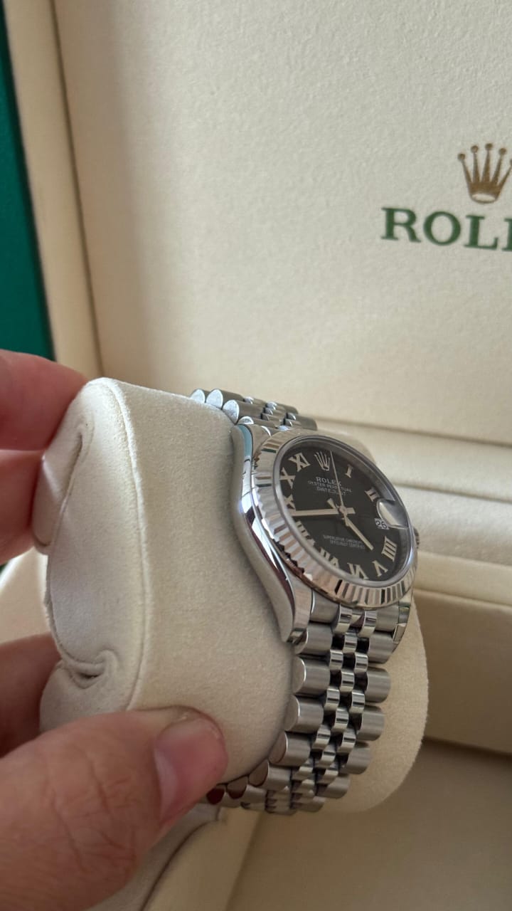 DATEJUST 31MM BLACK ROMAN DIAL (2025)