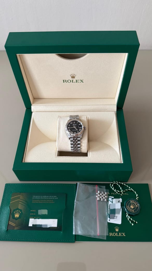 DATEJUST 31MM BLACK ROMAN DIAL (2025)