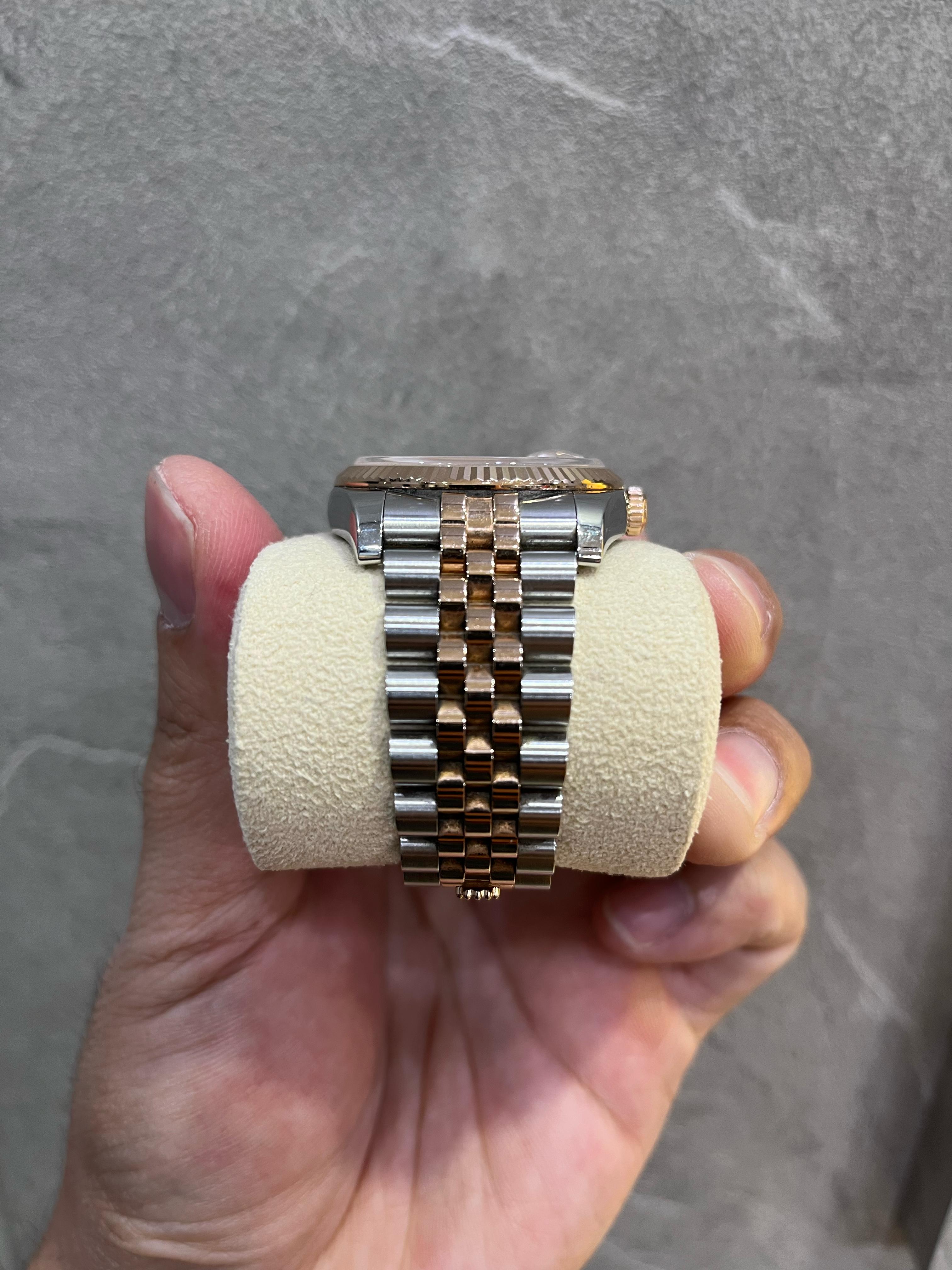 DATEJUST 36MM TWOTONE ROSEGOLD PINK ROMAN DIAL (2015)