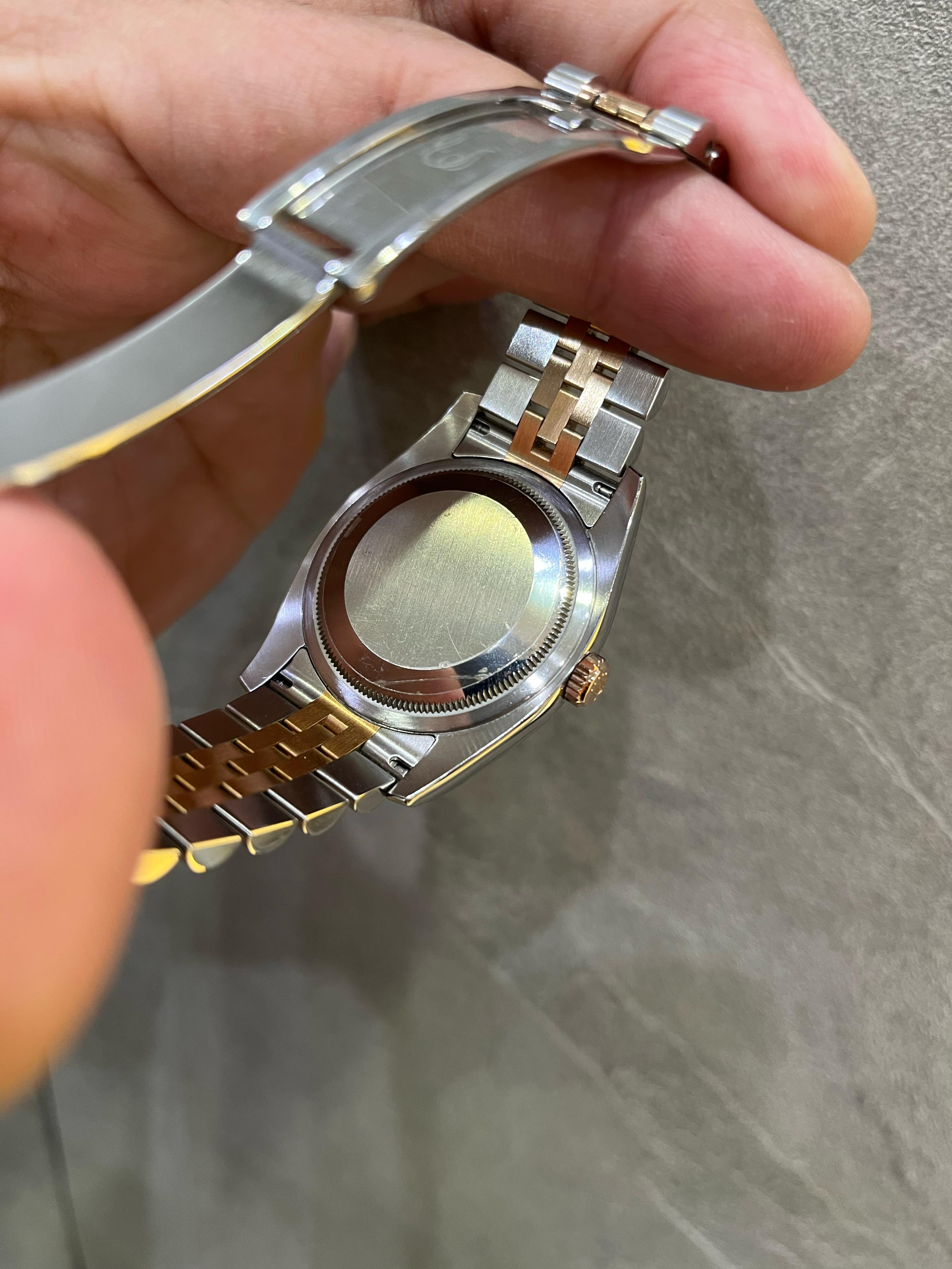 DATEJUST 36MM TWOTONE ROSEGOLD PINK ROMAN DIAL (2015)