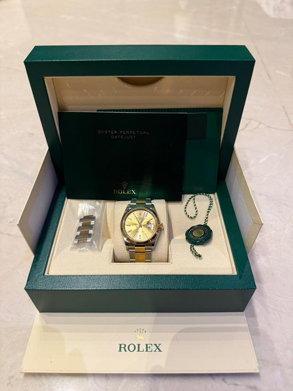 DATEJUST 36MM TWOTONE YELLOWGOLD CHAMPAGNE DIAL (2025)