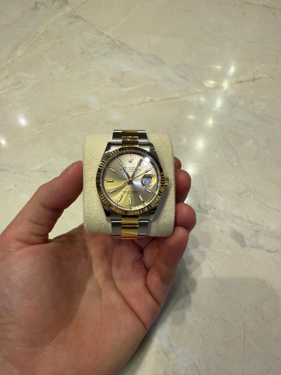 DATEJUST 36MM TWOTONE YELLOWGOLD CHAMPAGNE DIAL (2025)