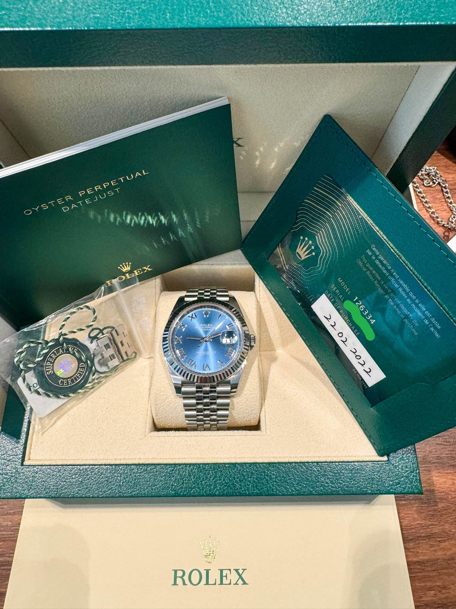 DATEJUST 41MM BLUE AZZURRO ROMAN DIAL (2022)