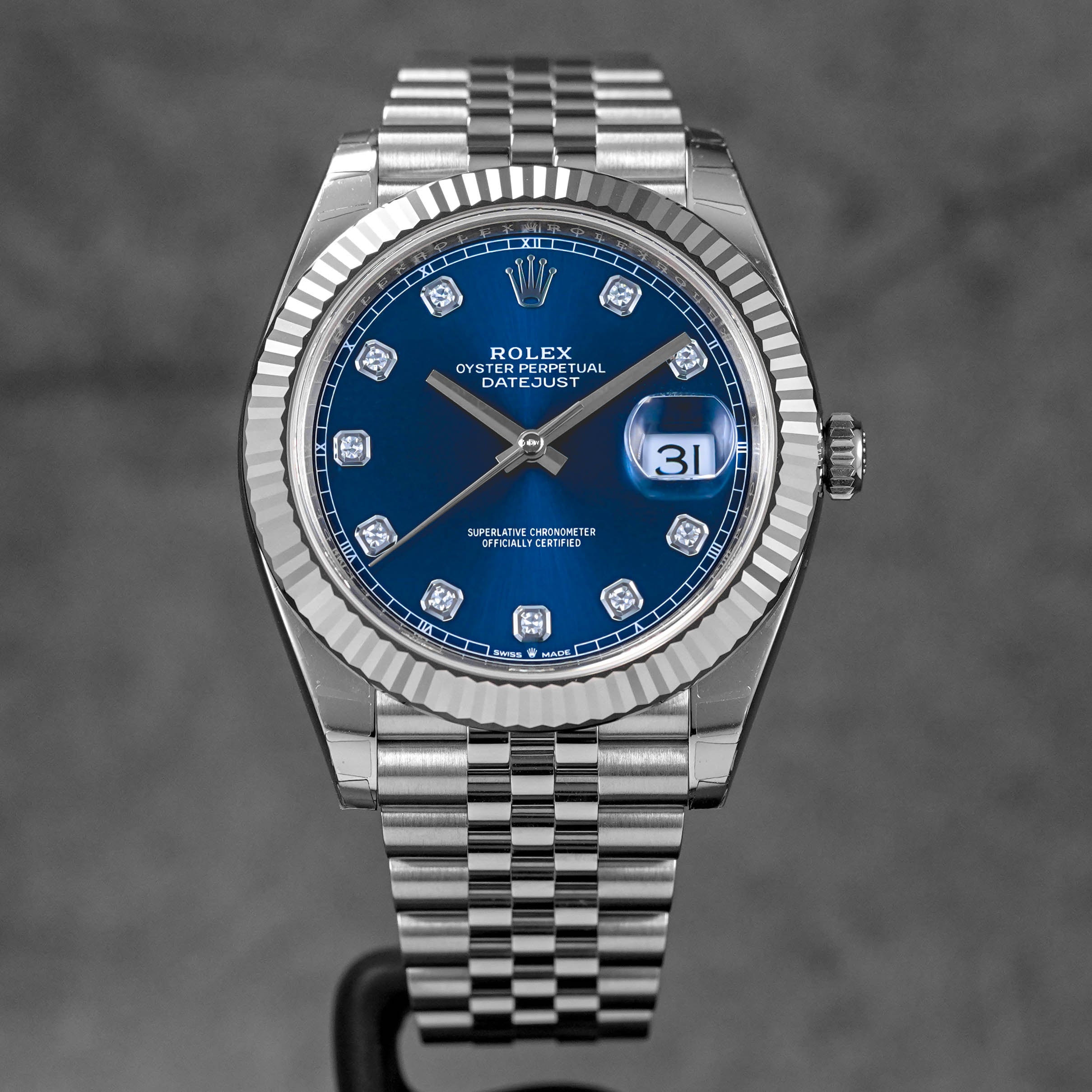 ROLEX DATEJUST 41MM BLUE DIAMOND DIAL (2024) IDWX