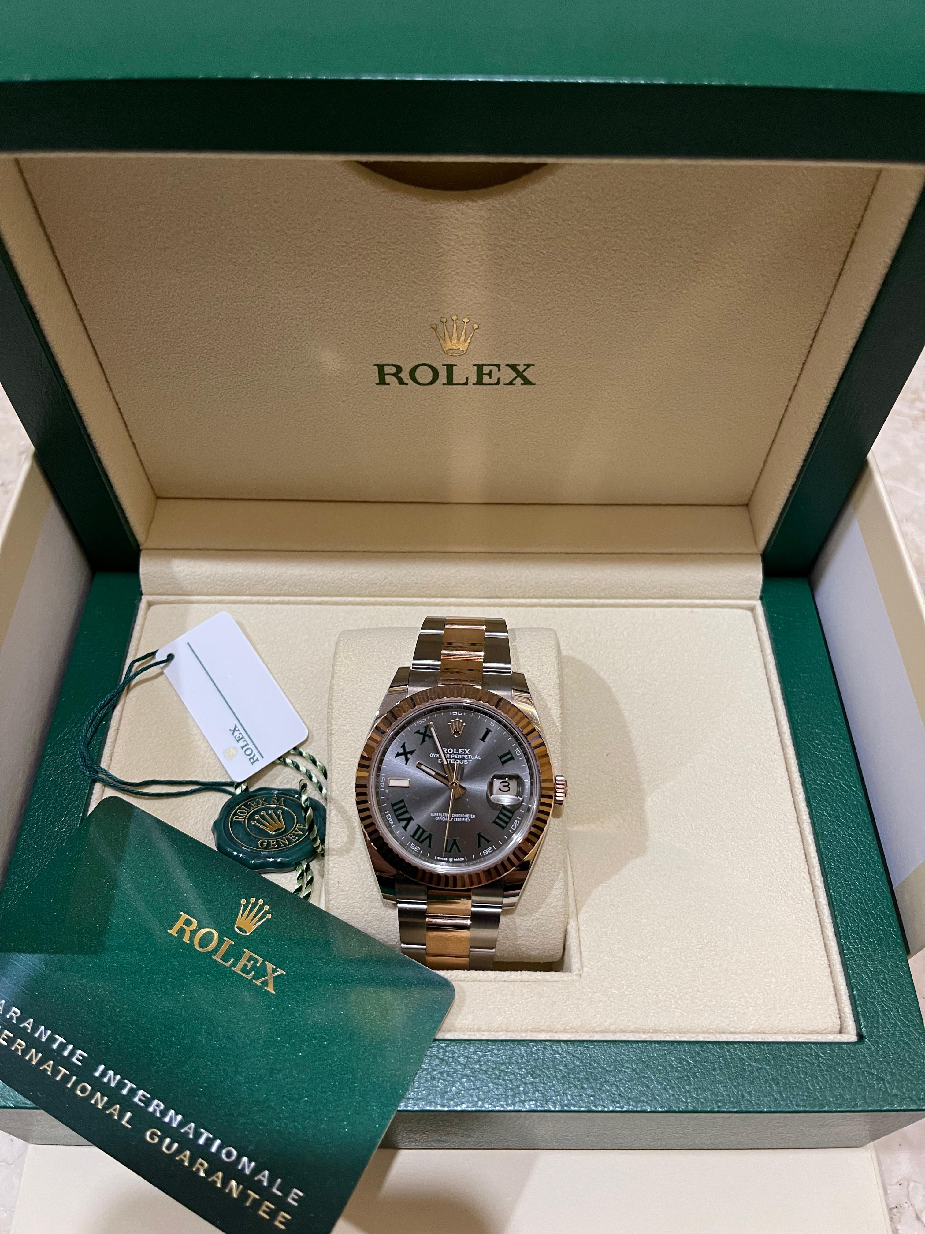 DATEJUST 41MM TWOTONE ROSEGOLD WIMBLEDON DIAL (2022)