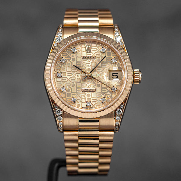 DATEJUST 31MM YELLOWGOLD COMPUTERIZED CHAMPAGNE DIAMOND DIAL (WATCH ONLY)