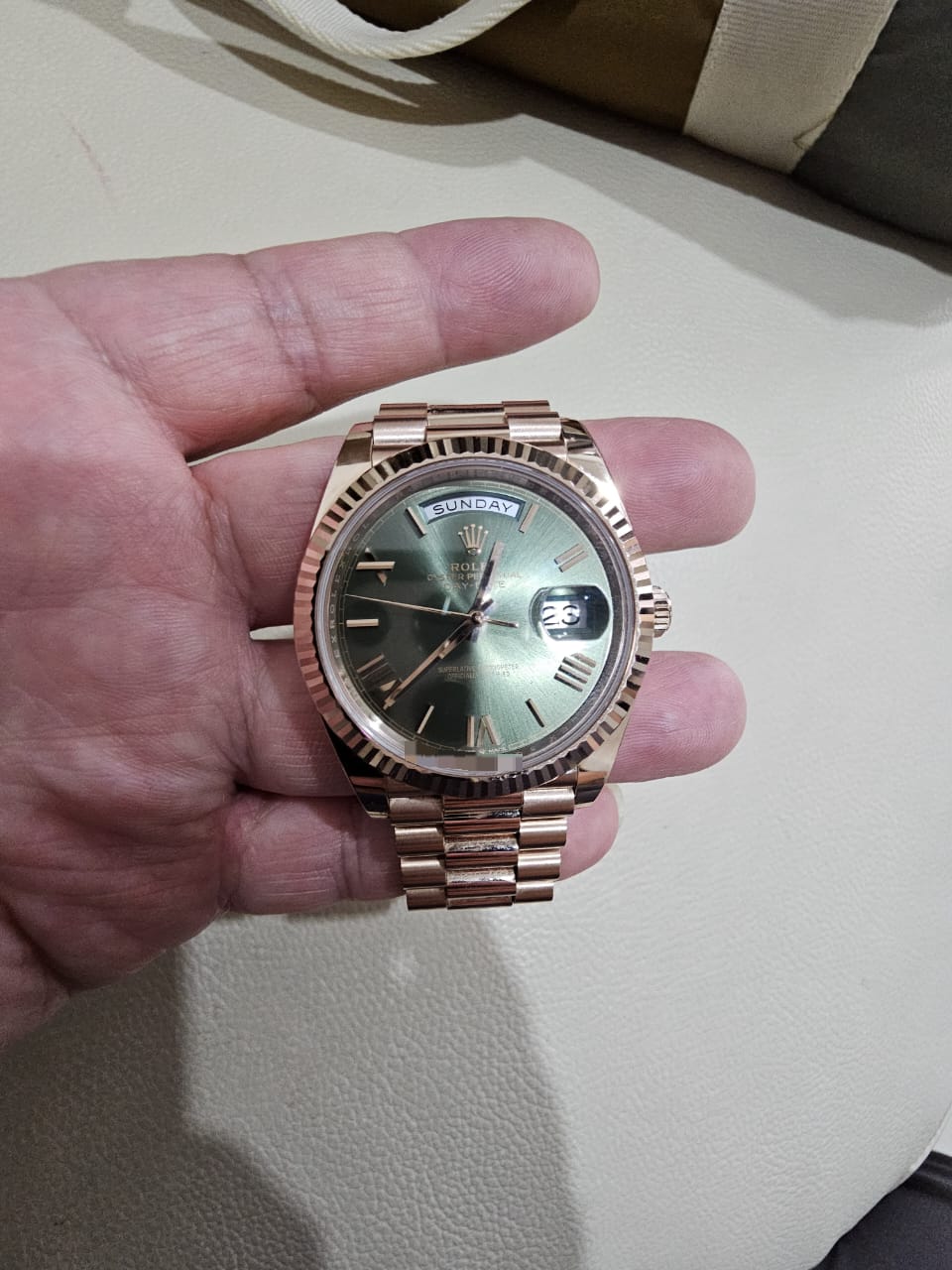 DAYDATE 40MM ROSEGOLD OLIVE GREEN DIAL (2022)