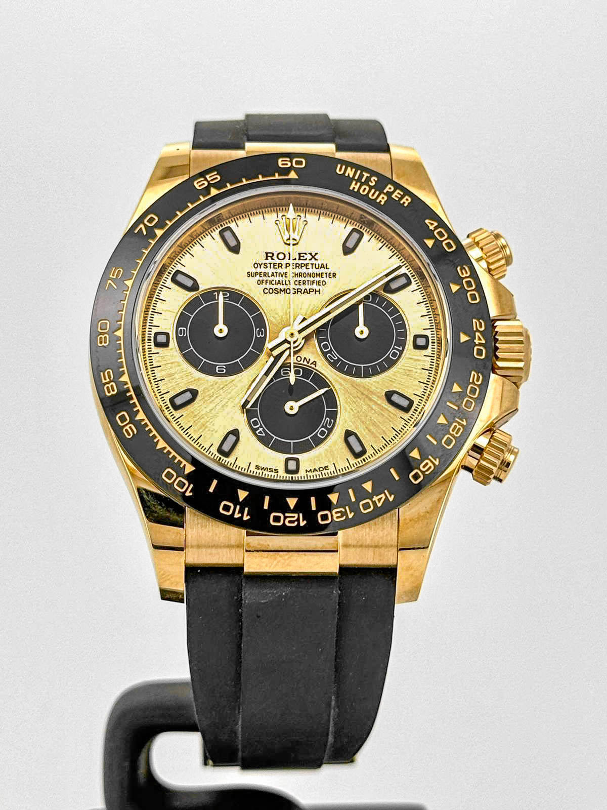 DAYTONA YELLOWGOLD CHAMPAGNE DIAL OYSTERFLEX CERAMIC BEZEL (2021)