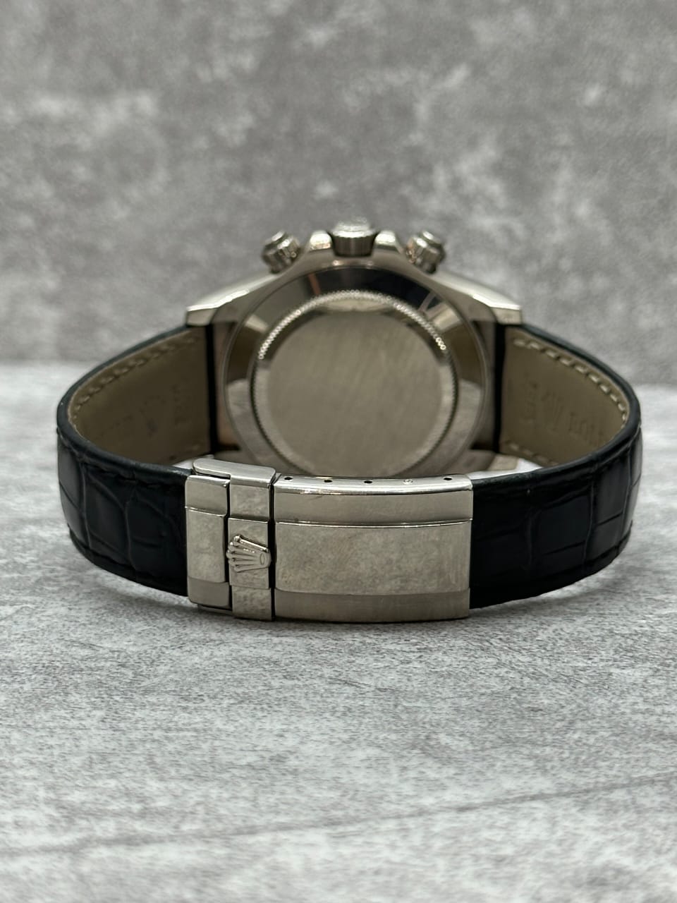 DAYTONA WHITEGOLD BLACK FACTORY DIAMOND DIAL DIAMOND BAGUETTE BEZEL (2004)