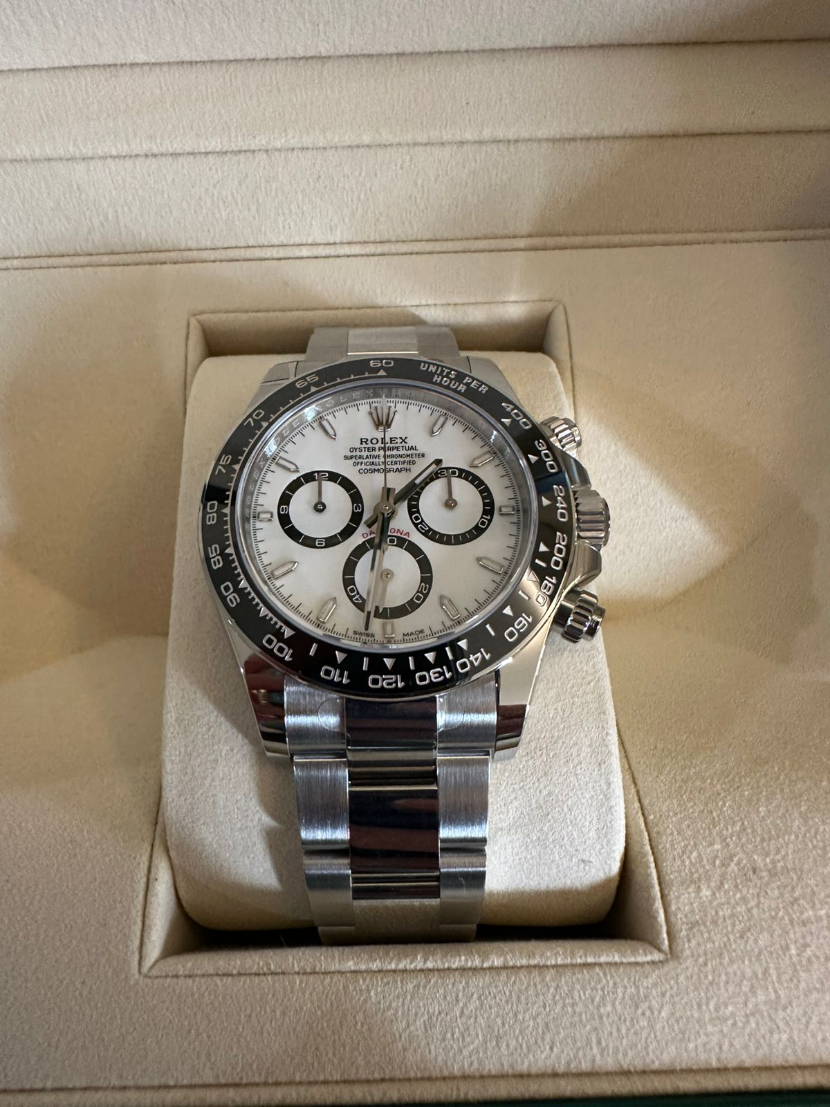 DAYTONA CERAMIC WHITE PANDA DIAL RING BEZEL (2024)