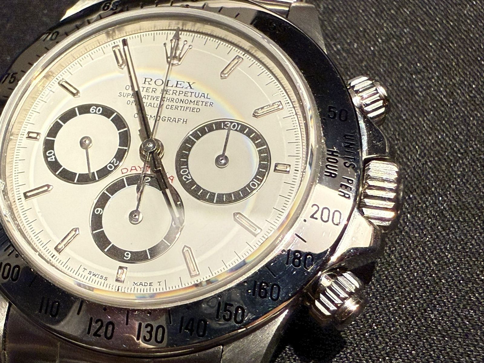 DAYTONA ZENITH 16520 STEEL WHITE DIAL 'R-SERIES' (CIRCA 1988)