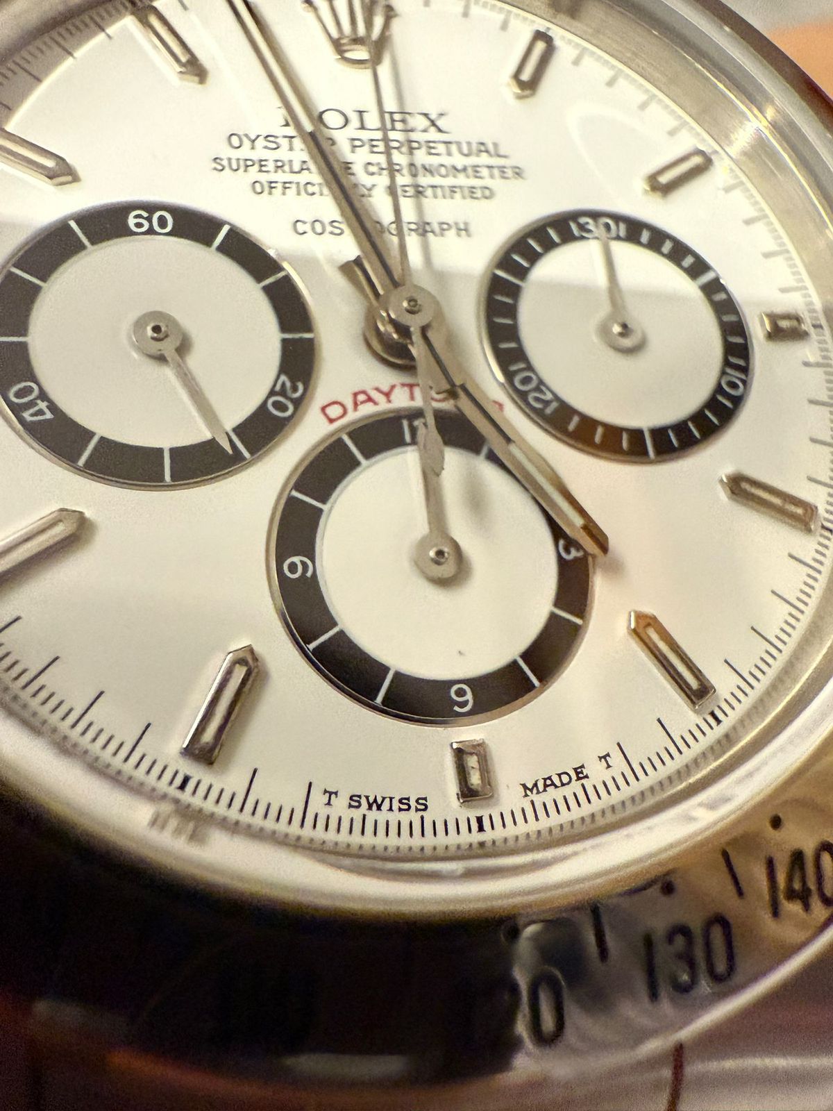 DAYTONA ZENITH 16520 STEEL WHITE DIAL 'R-SERIES' (CIRCA 1988)