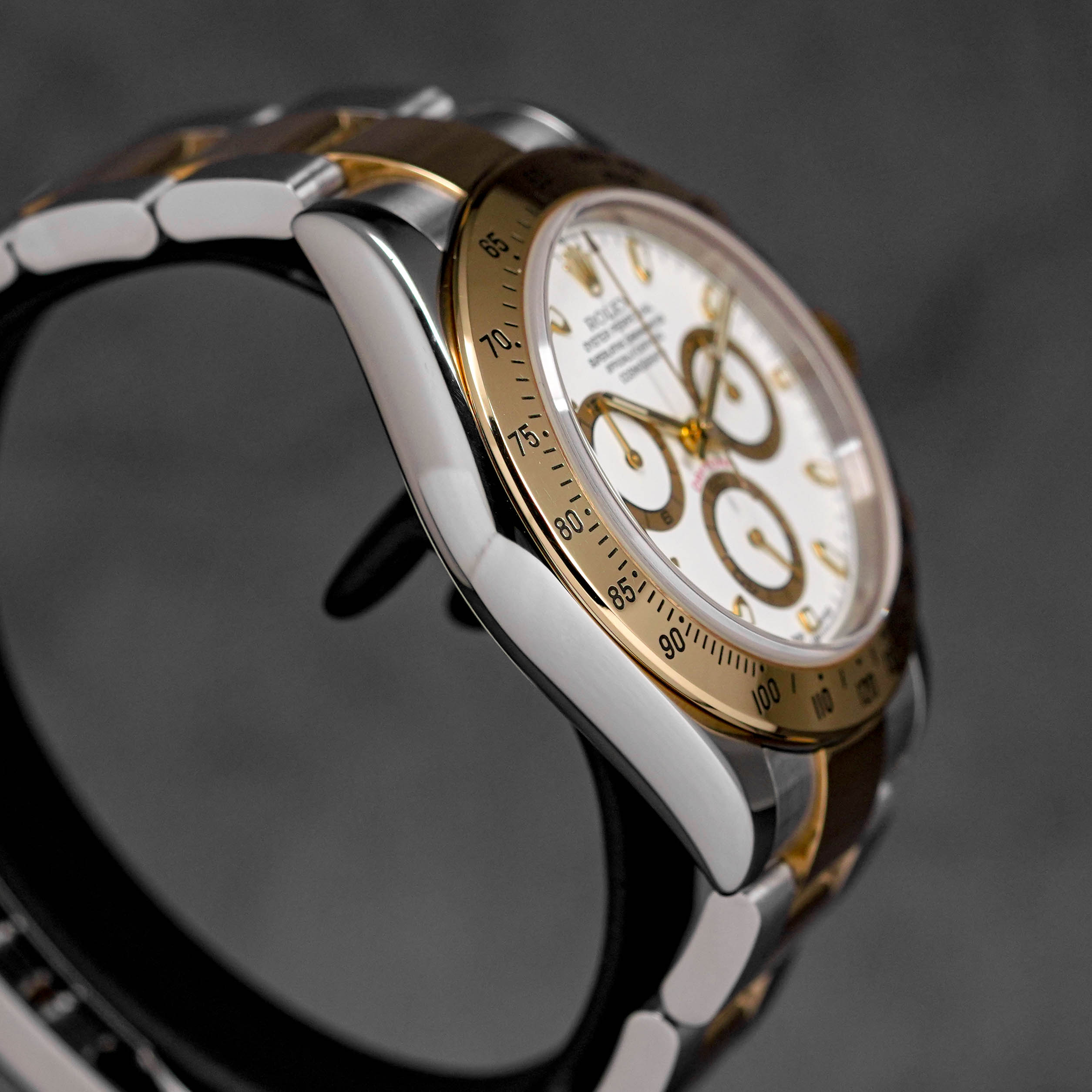 ROLEX DAYTONA TWOTONE YELLOWGOLD WHITE DIAL 'K-SERIES