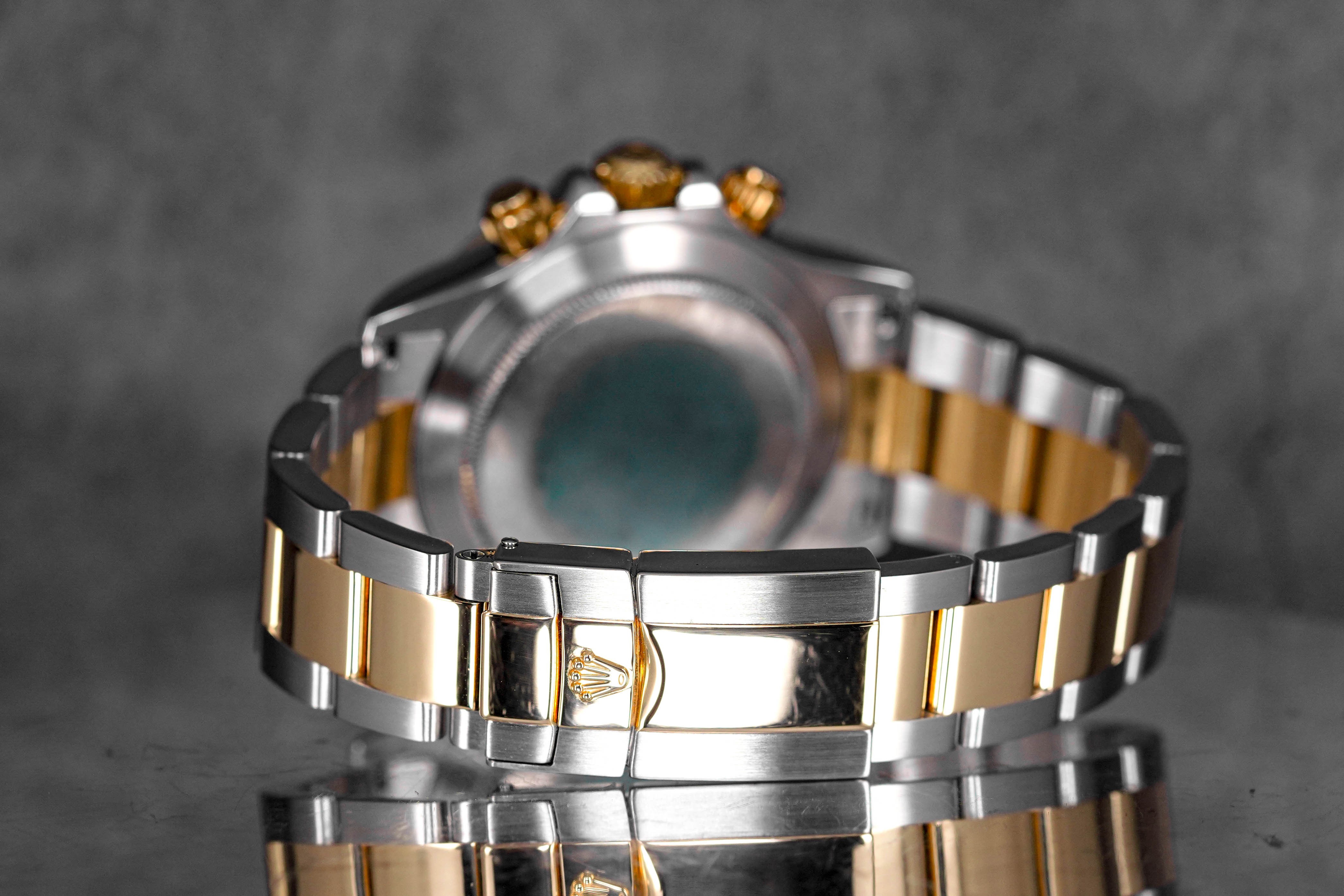 ROLEX DAYTONA TWOTONE YELLOWGOLD WHITE DIAL 'K-SERIES