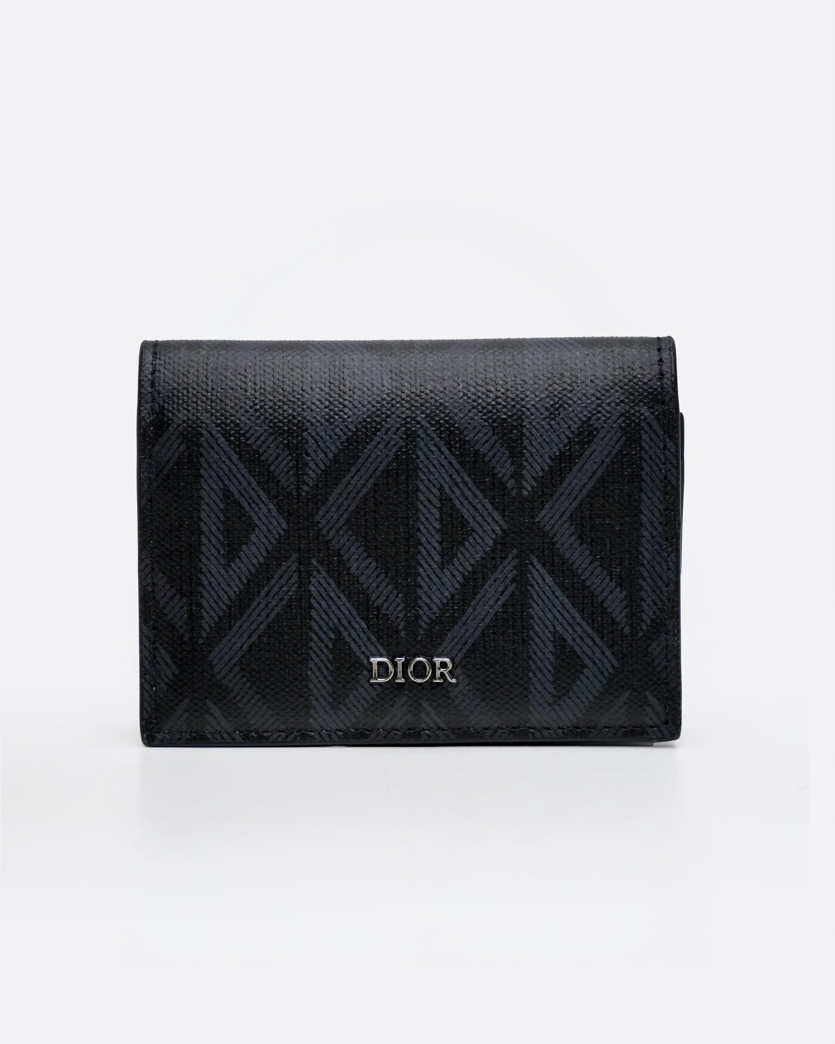 DIOR CD DIAMOND CARD CASE BLACK - IDWX